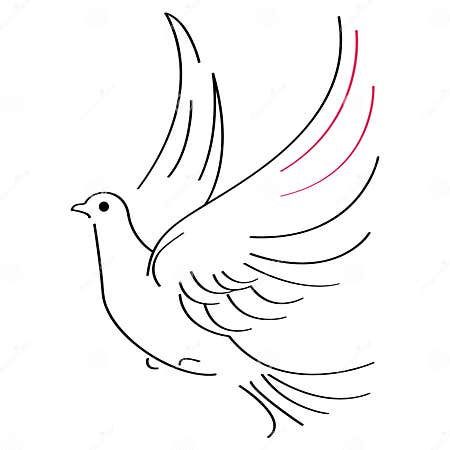 Dove sketch stock vector. Illustration of birds, hope - 32469001