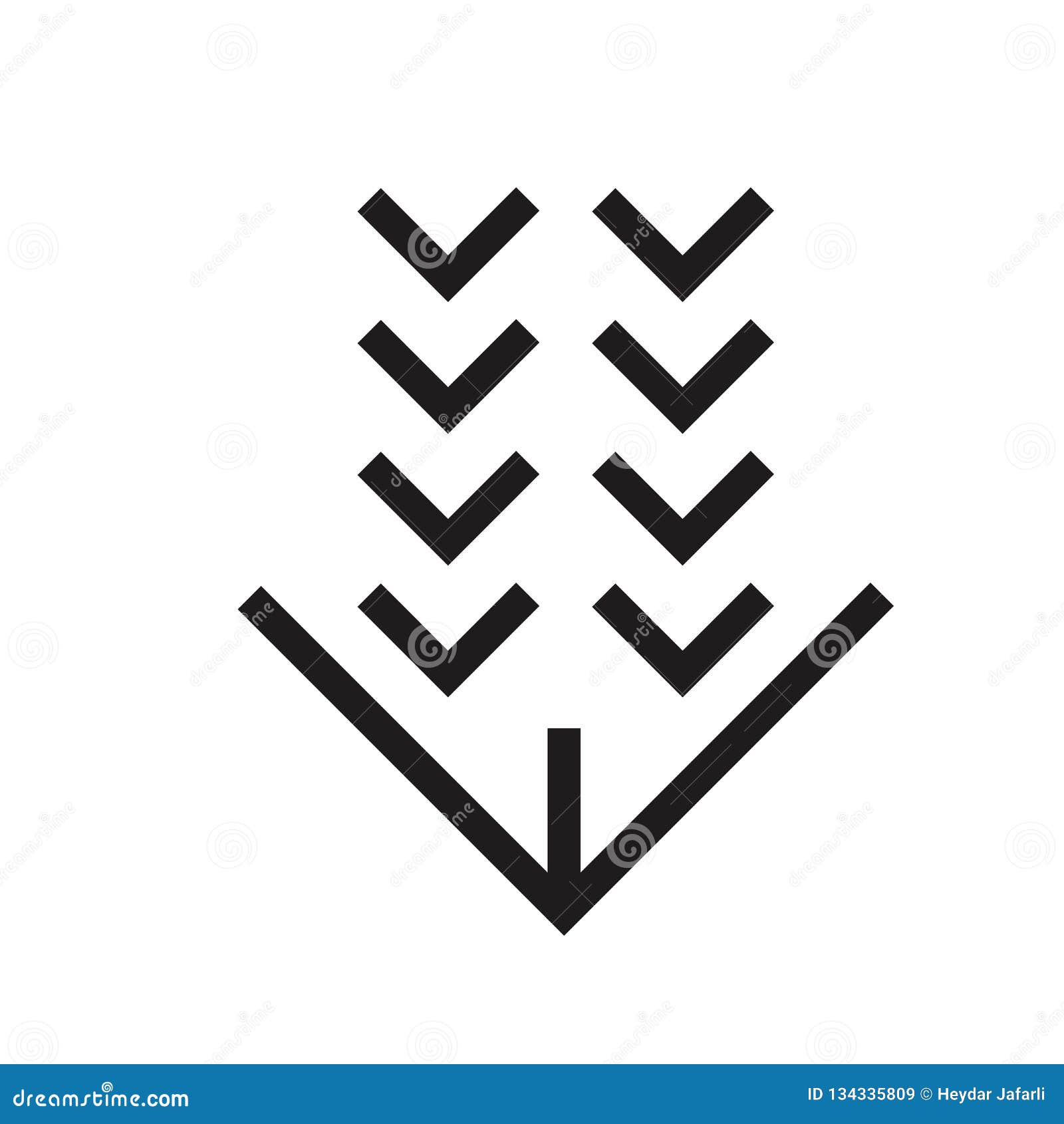 Down Arrow Icon Vector Sign And Symbol Isolated On White Down Arrow Icon Vector Sign And Symbol Isolated On White
