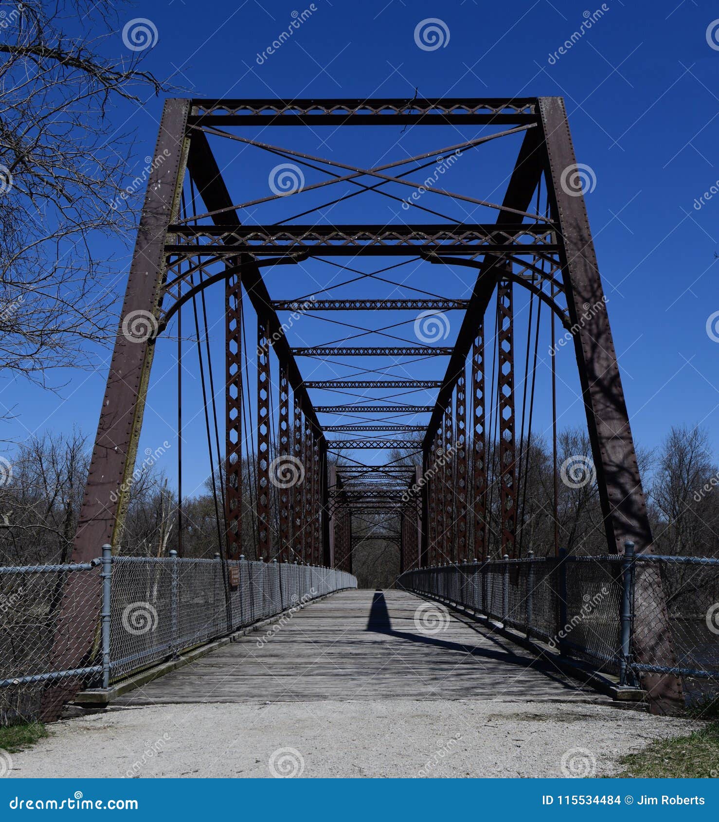 Down the Chain Lakes Bridge Stock Photo Image of foot, linn 115534484