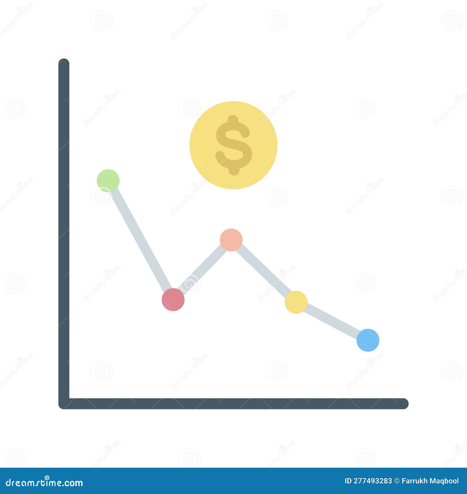 Downfall Icon Vector Image. Stock Vector - Illustration of concept ...