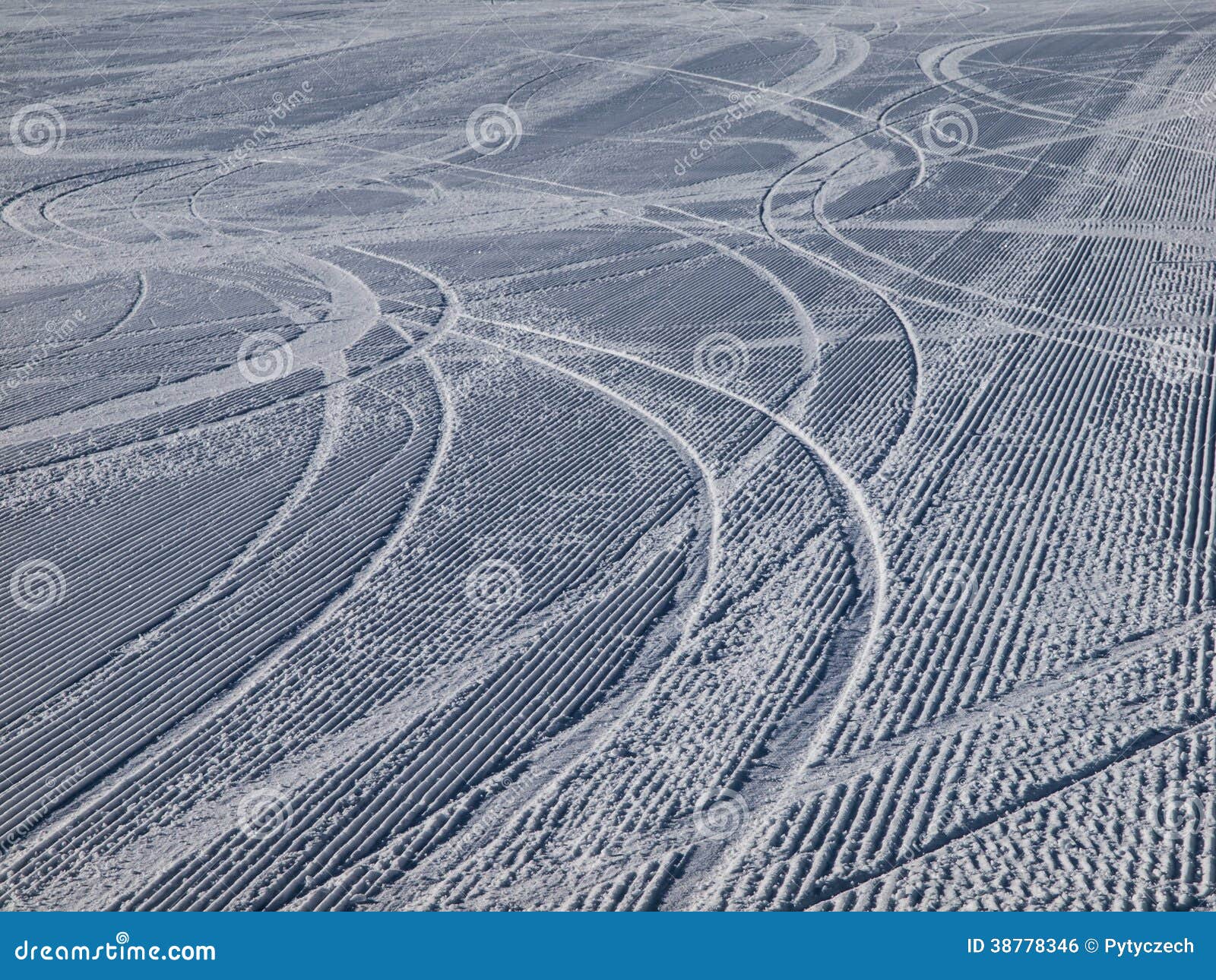 Downhill Ski Tracks on Ski Slope Stock Photo Image of ride, piste 38778346
