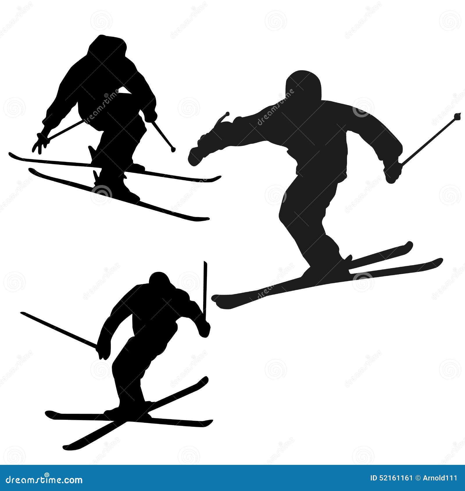 Downhill skiing stock illustration. Illustration of fitness 52161161