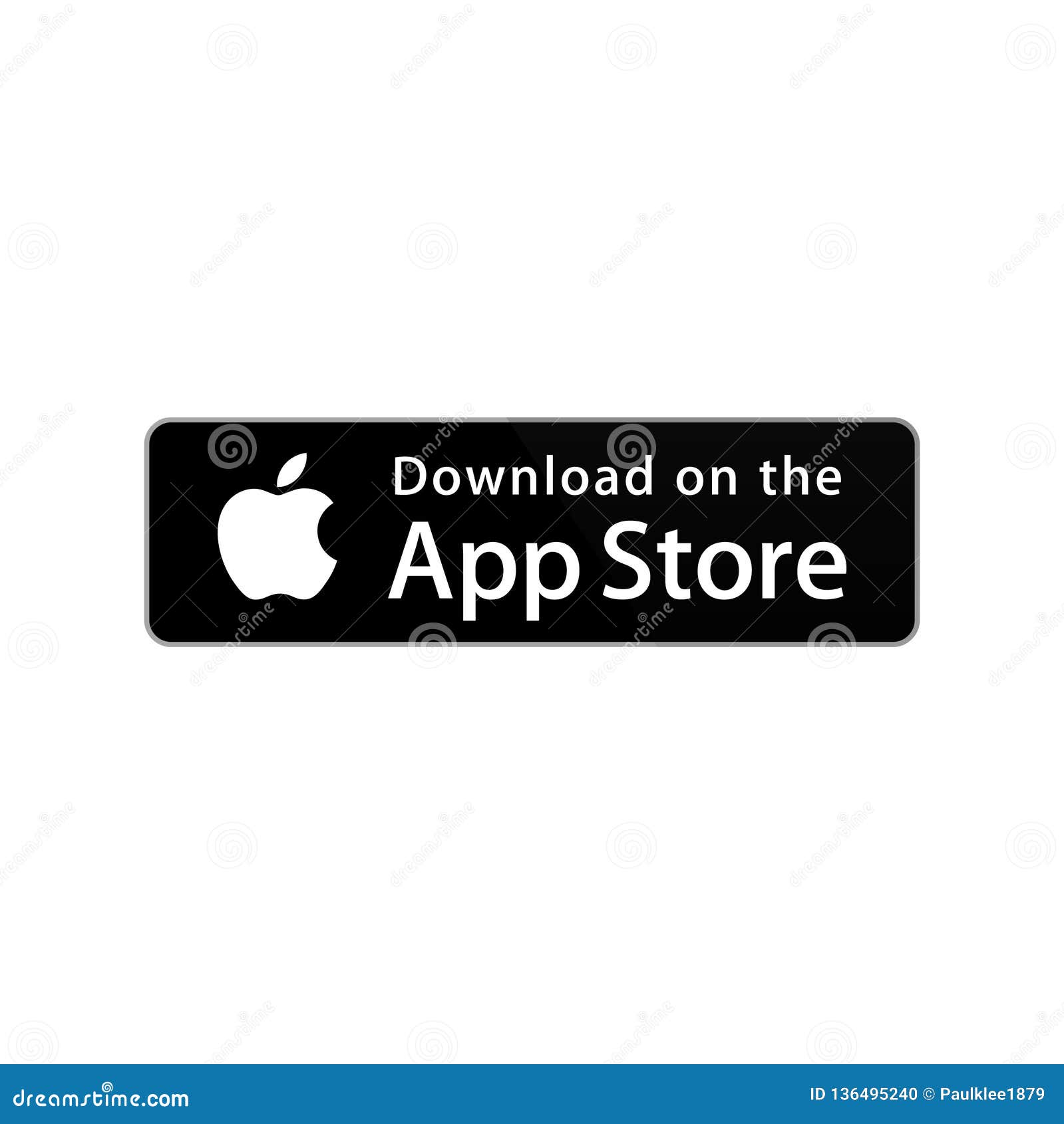 Download On The App Store Button Editorial Vector
