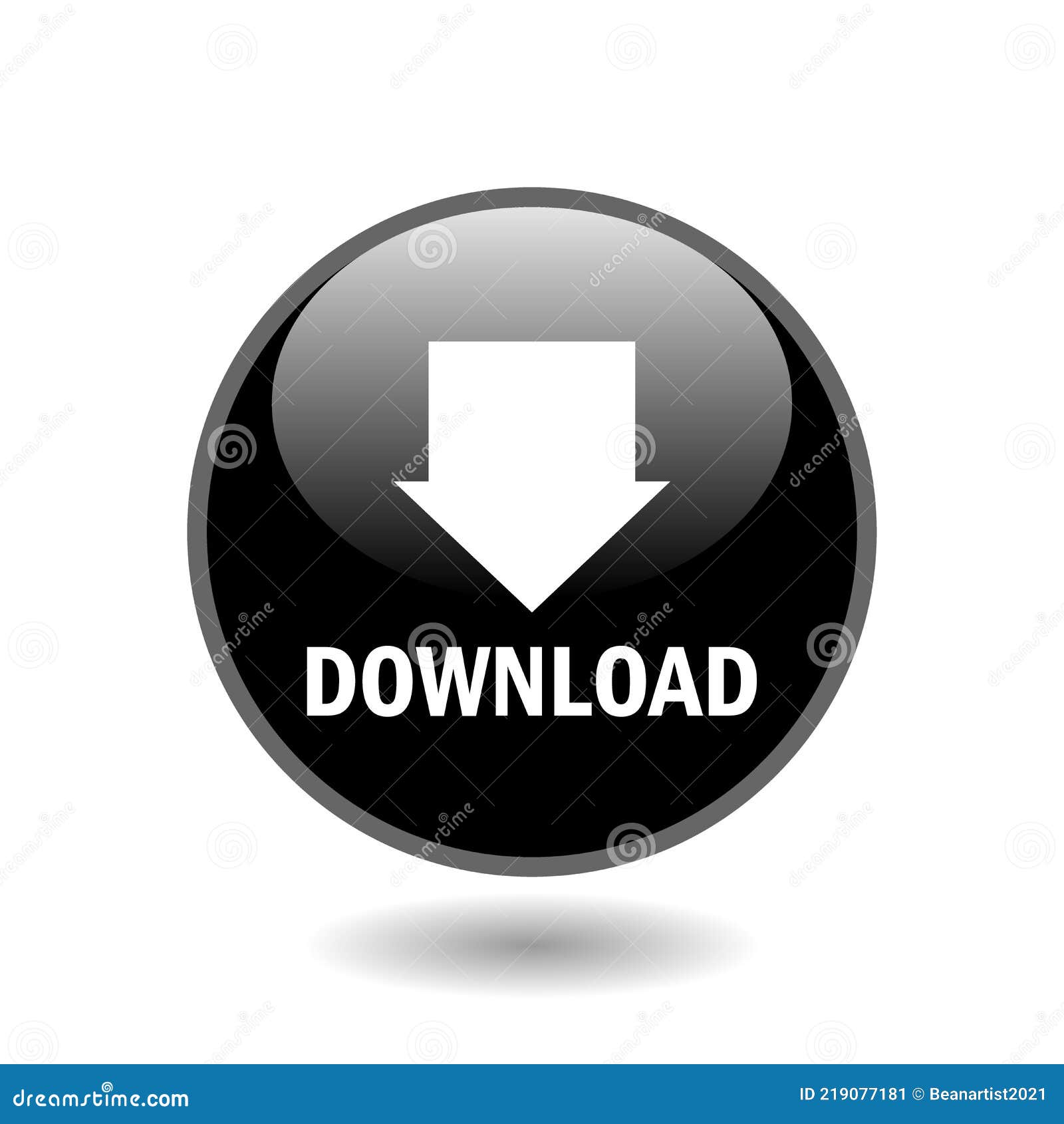 download web button  shiny black