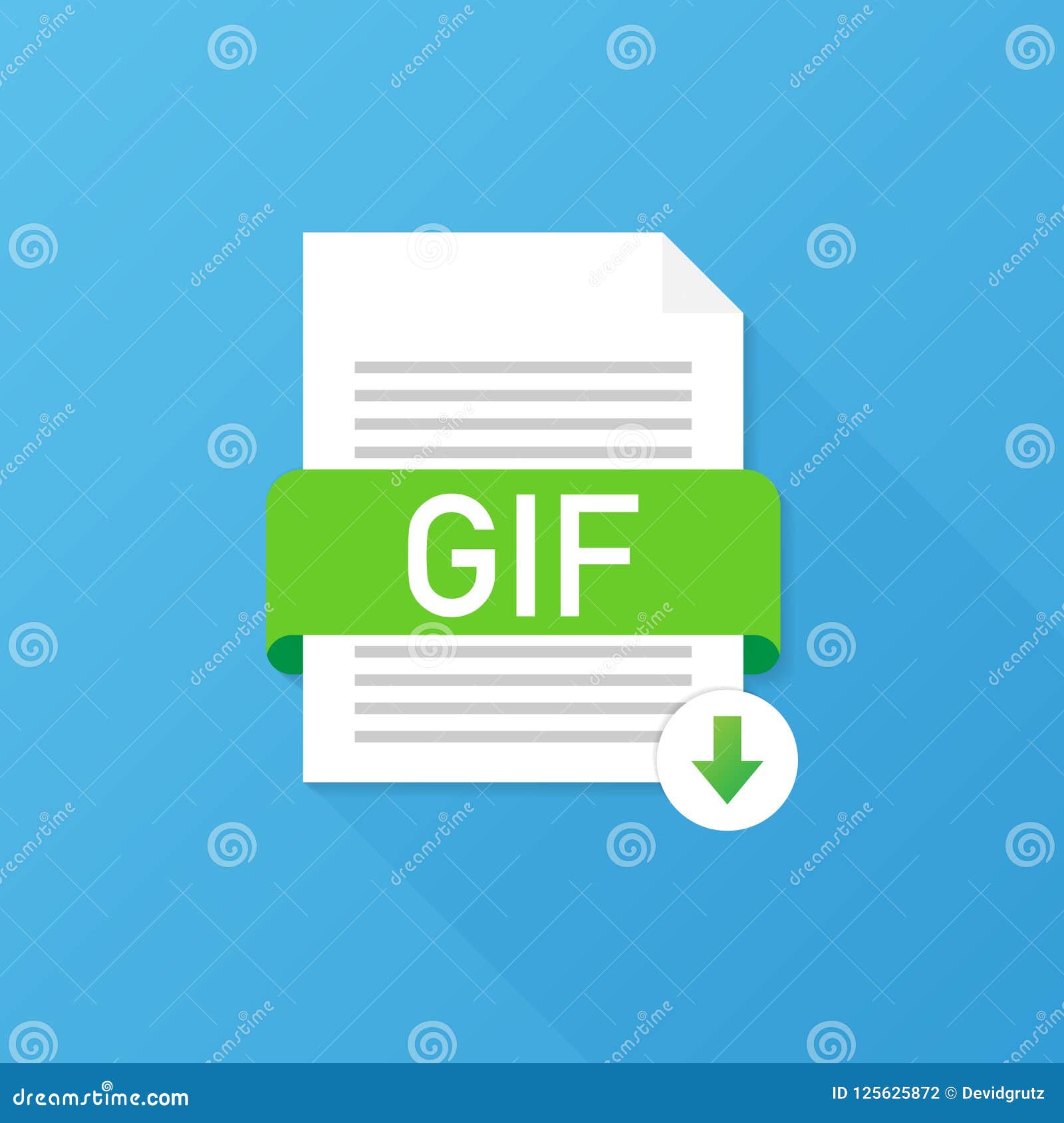 Download GIF Button. Downloading Document Concept. File with GIF Label and  Down Arrow Sign. Vector Illustration. Stock Vector - Illustration of file,  extension: 125625872