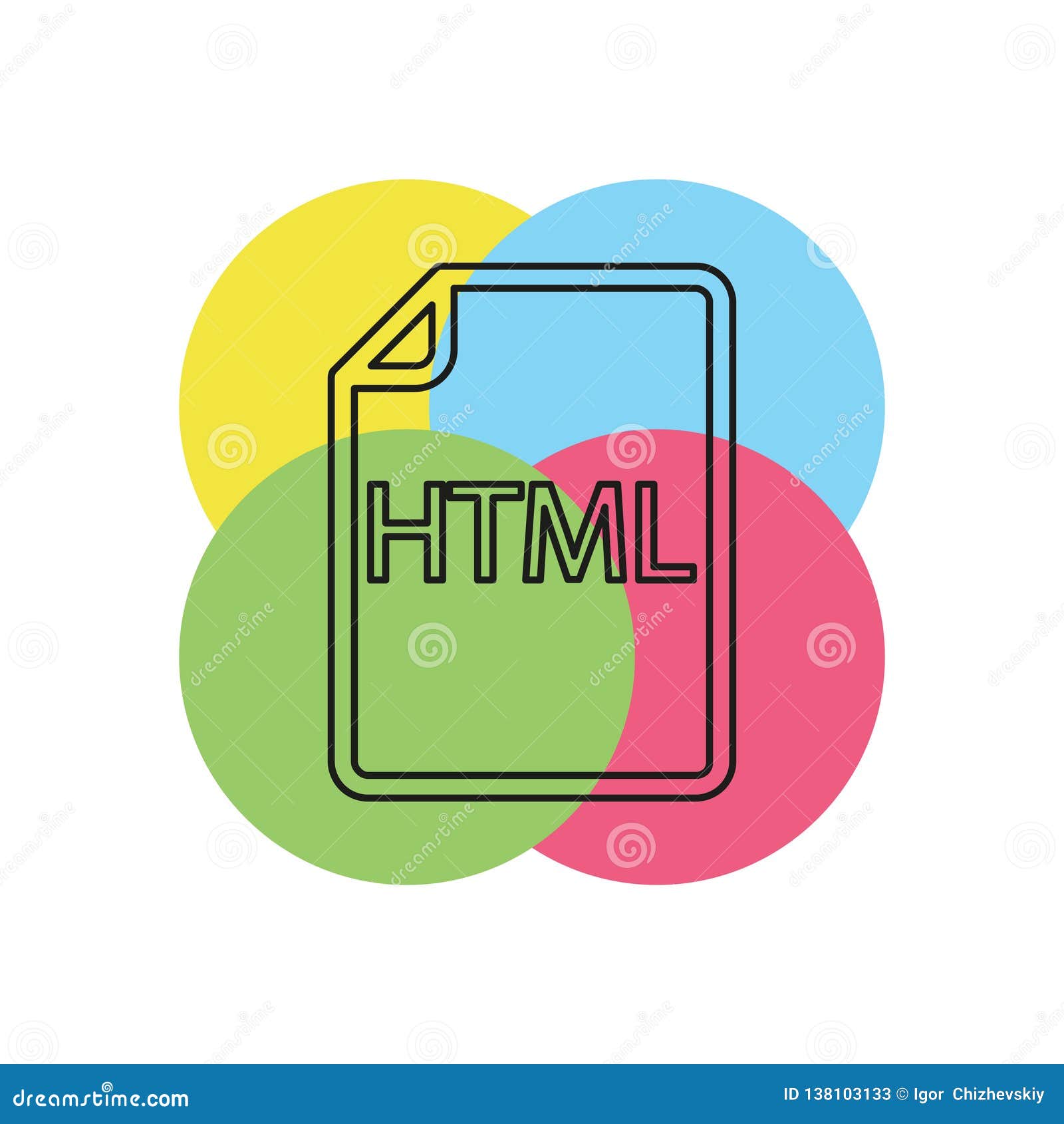Download Download HTML Document Icon - Vector File Format Stock Illustration - Illustration of icon, down ...