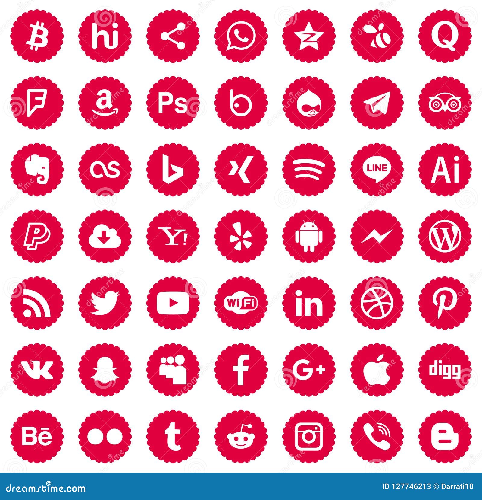 Icons Social Media Colors Eps10 Vectors Editorial Stock Photo Illustration Of Facebook Networks