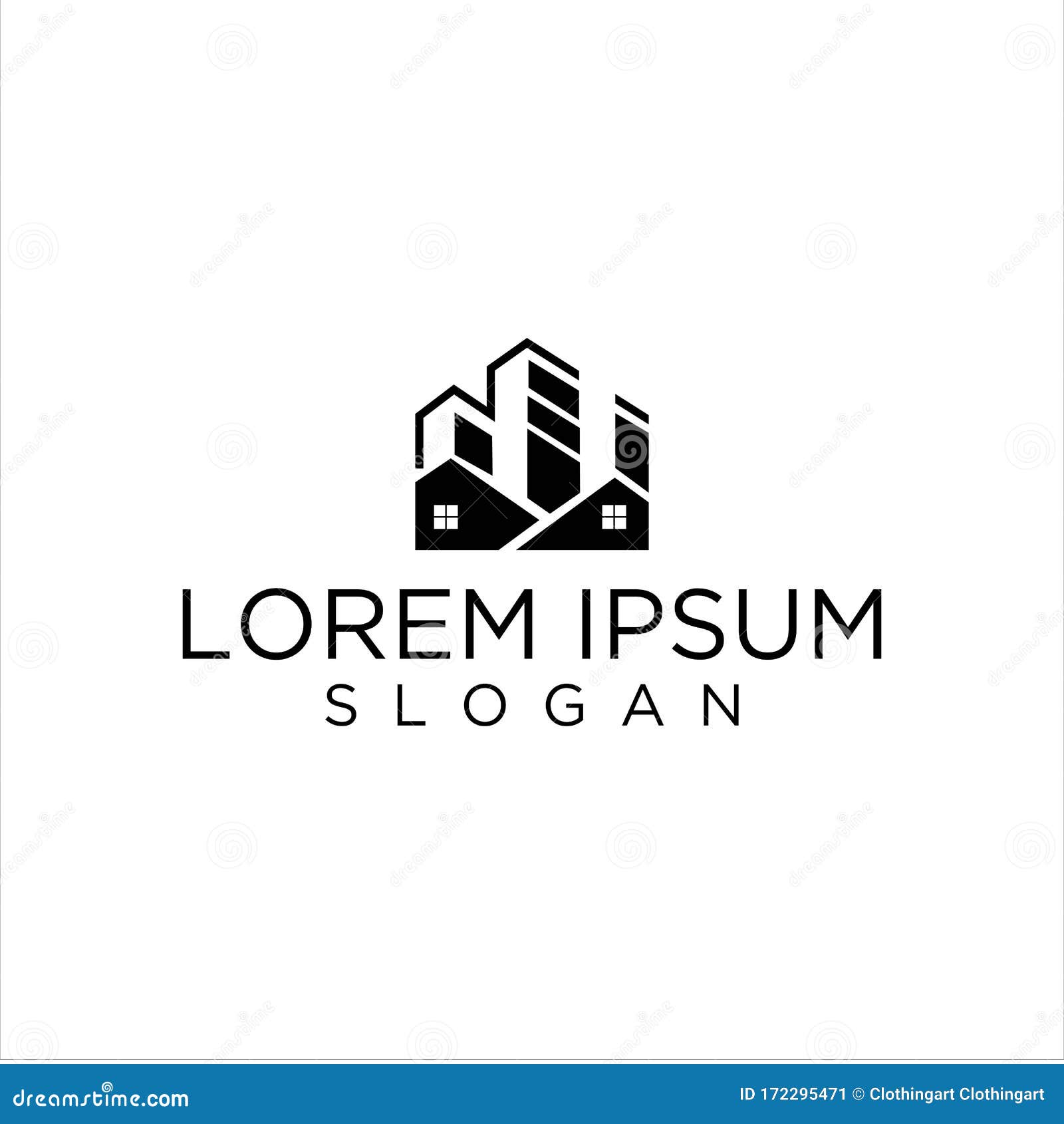 Download the Logo Concept of Home and Building Space Design Stock ...