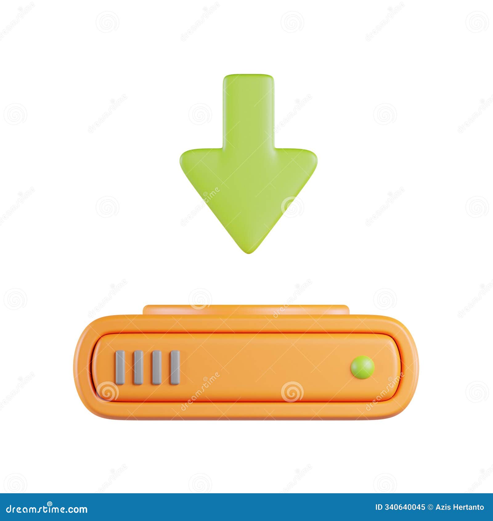 download to hardrive 3d icon
