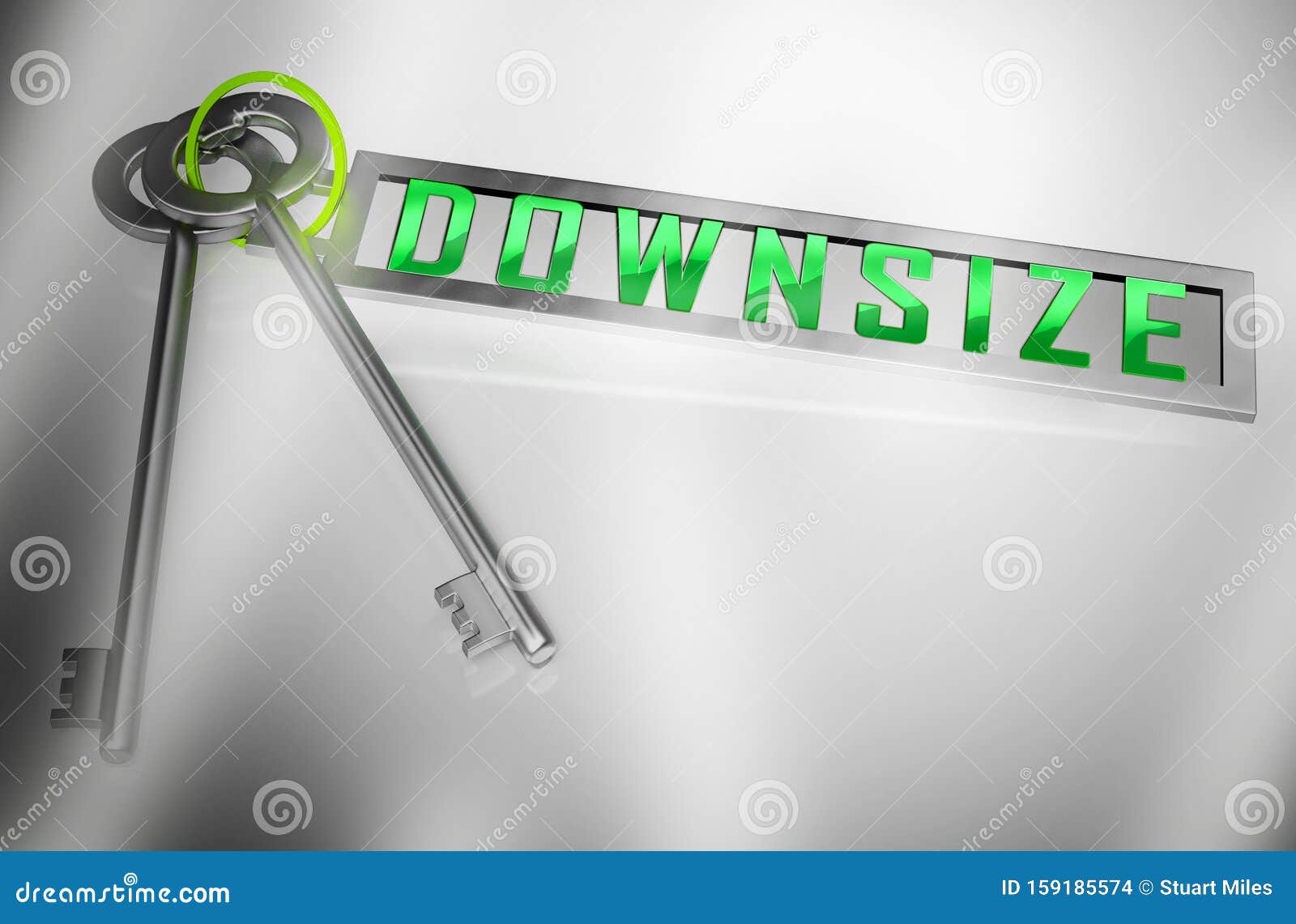 downsize home keys means downsizing property due to retirement or budget - 3d 