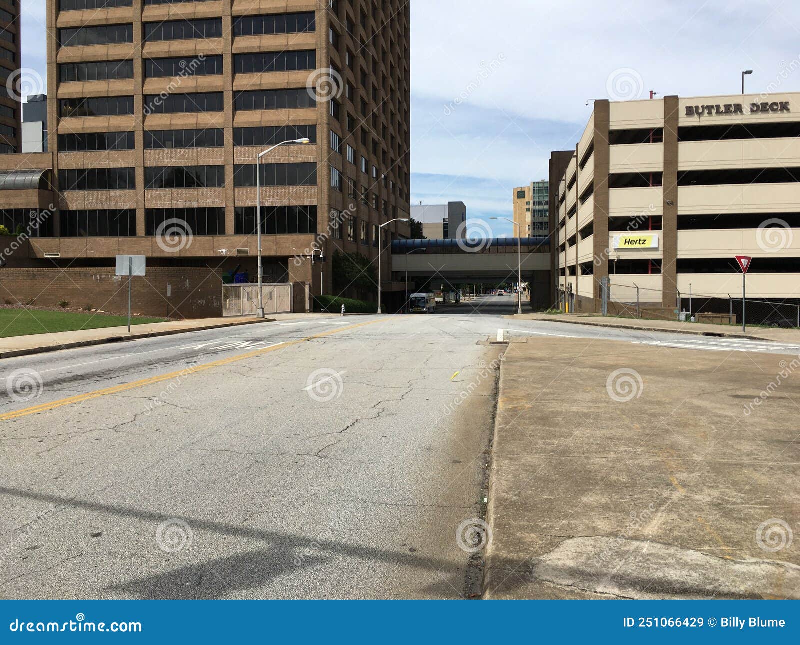 Downtown Atlanta Georgia Empty Streets and Tall Buildings Editorial