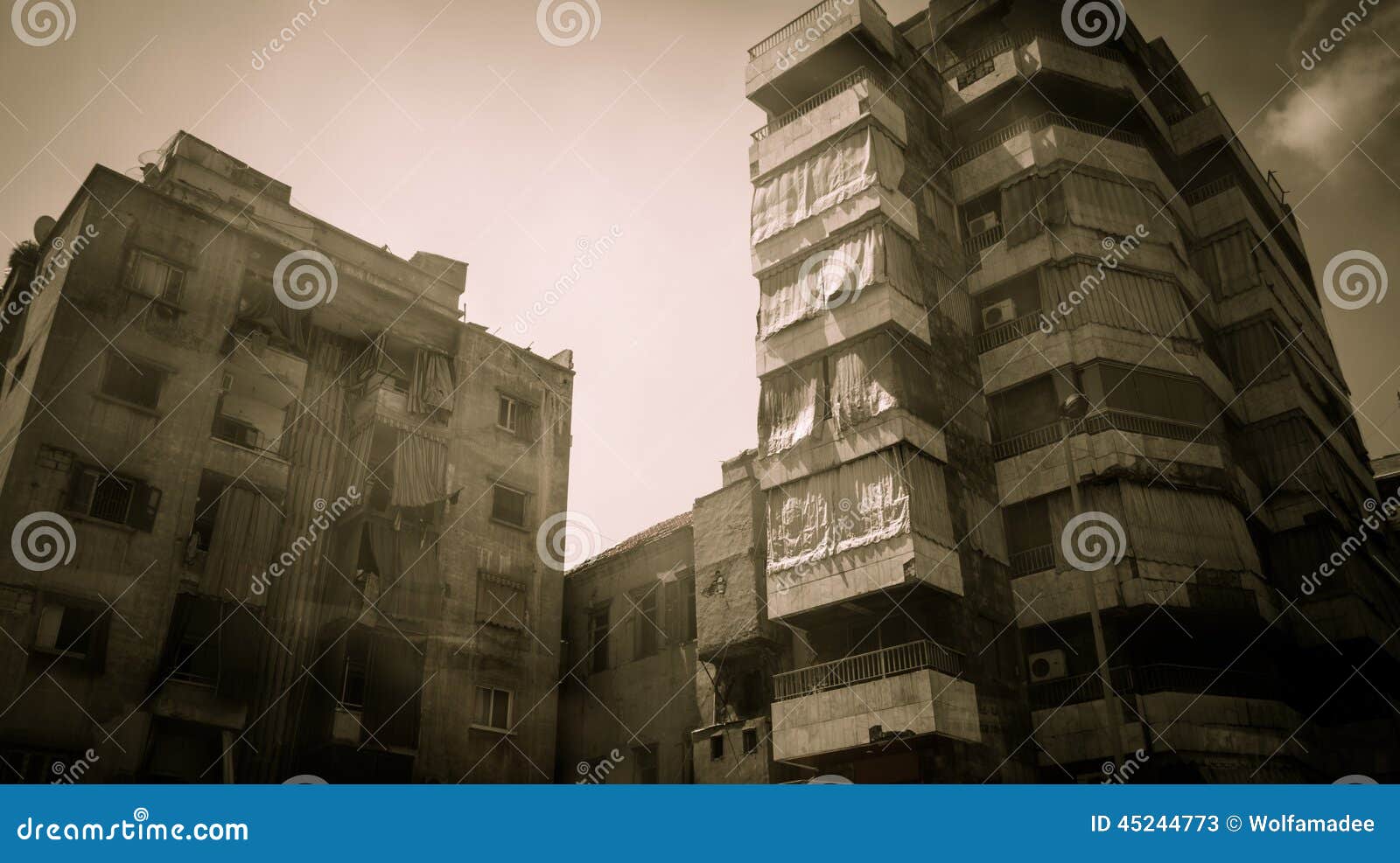 Downtown Beirut apartments. Apartments with sun shades in Beirut, Lebanon