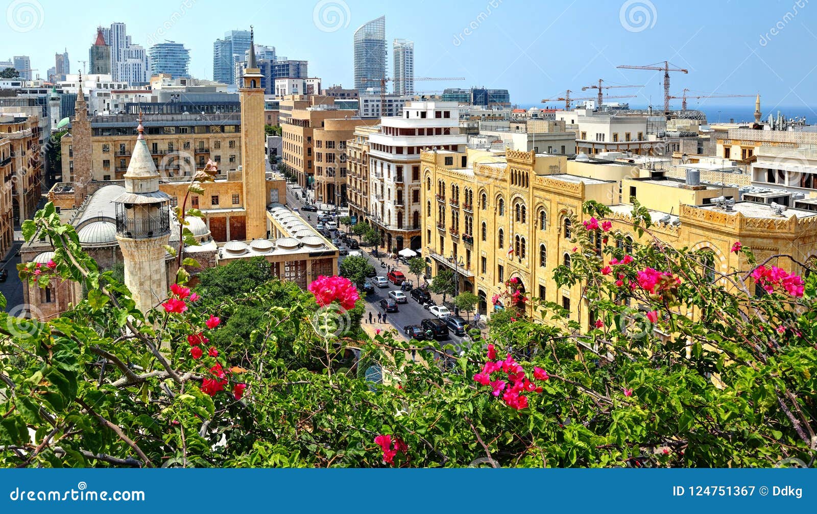 Downtown Beirut in the Summertime Stock Image Image of location, area 124751367