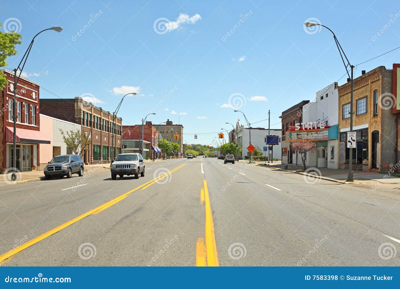 Downtown Benton Harbor Michigan Stock Photo Image of historic, shops