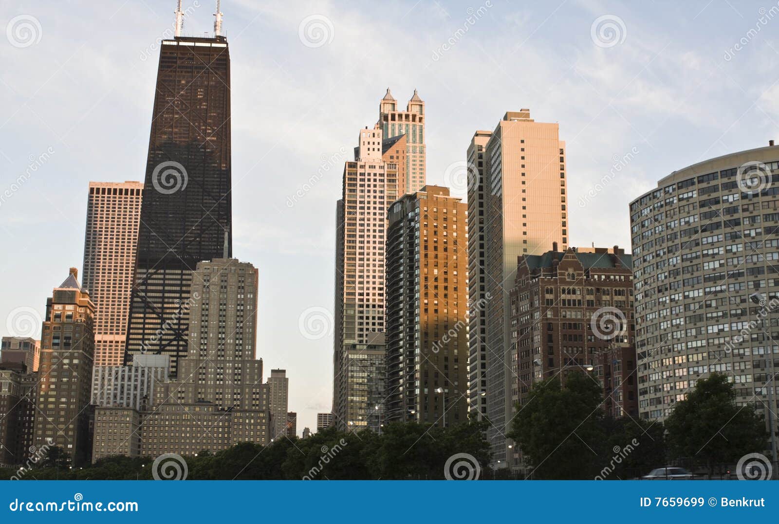 Downtown Chicago from the North Side Stock Image Image of lake