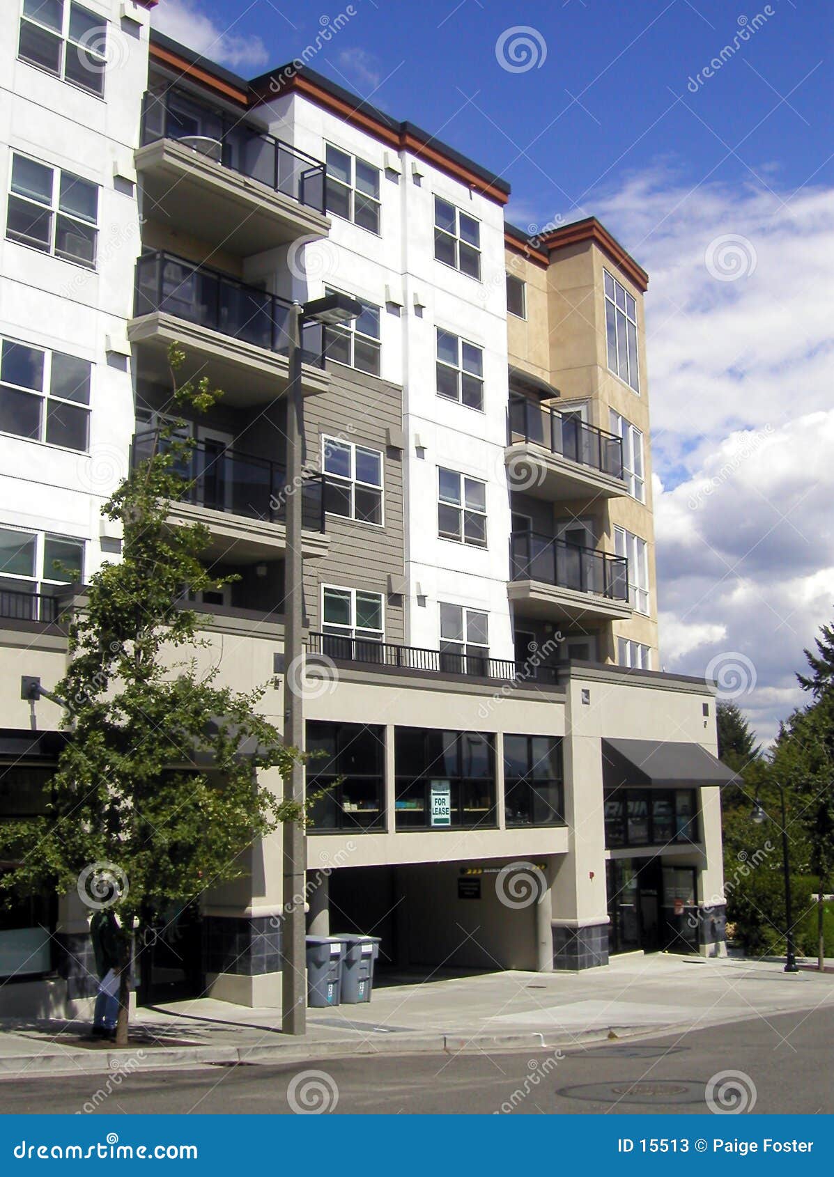 Downtown Condos stock image. Image of condos, street, windows 15513