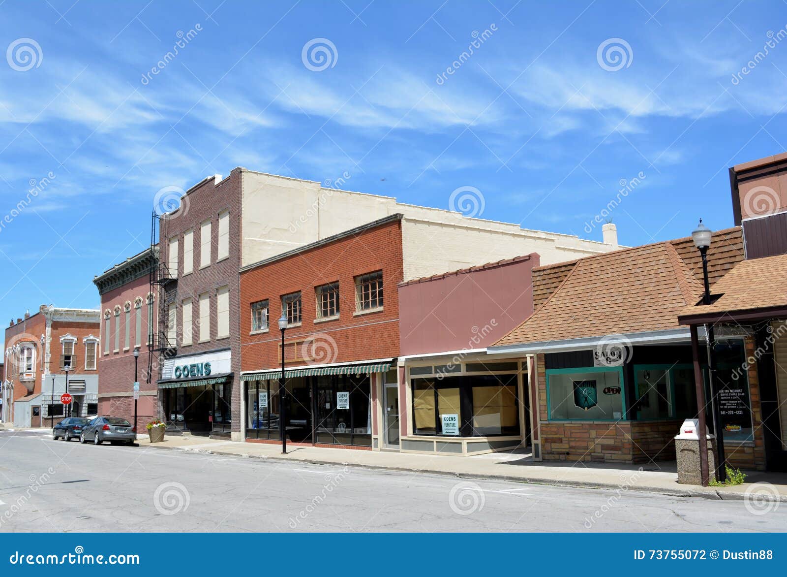 Downtown Creston Iowa editorial photography. Image of iowa 73755072