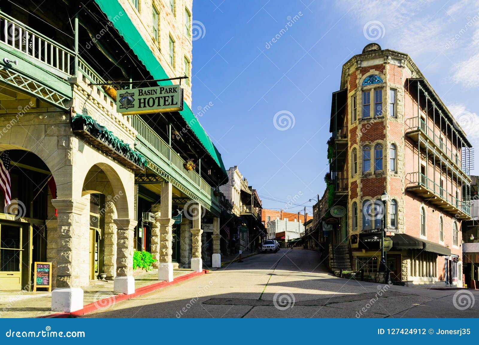 Basin Park Hotel in Historic Downtown Eureka Springs Editorial