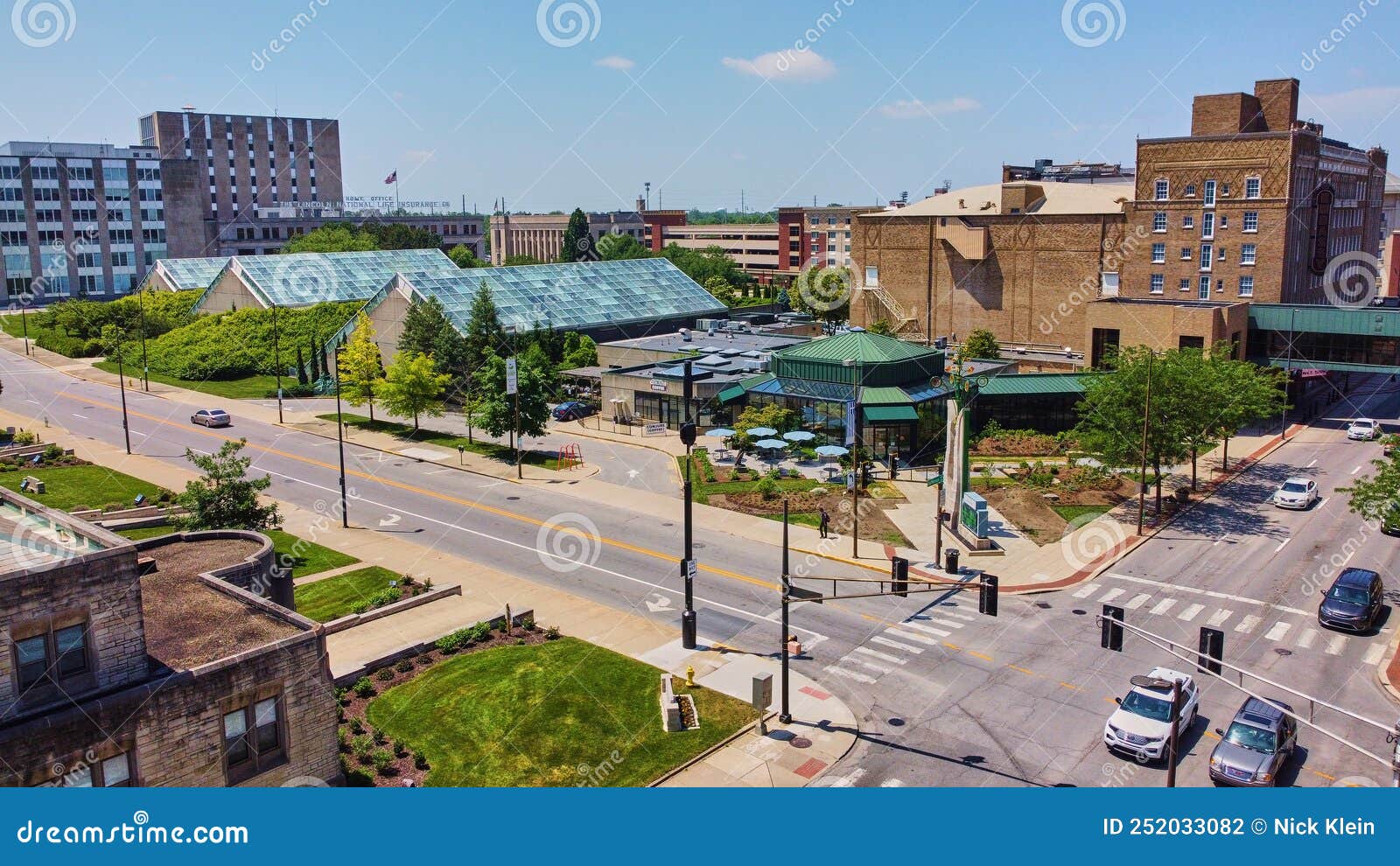 Downtown Fort Wayne, Indiana of Botanical Conservatory Editorial