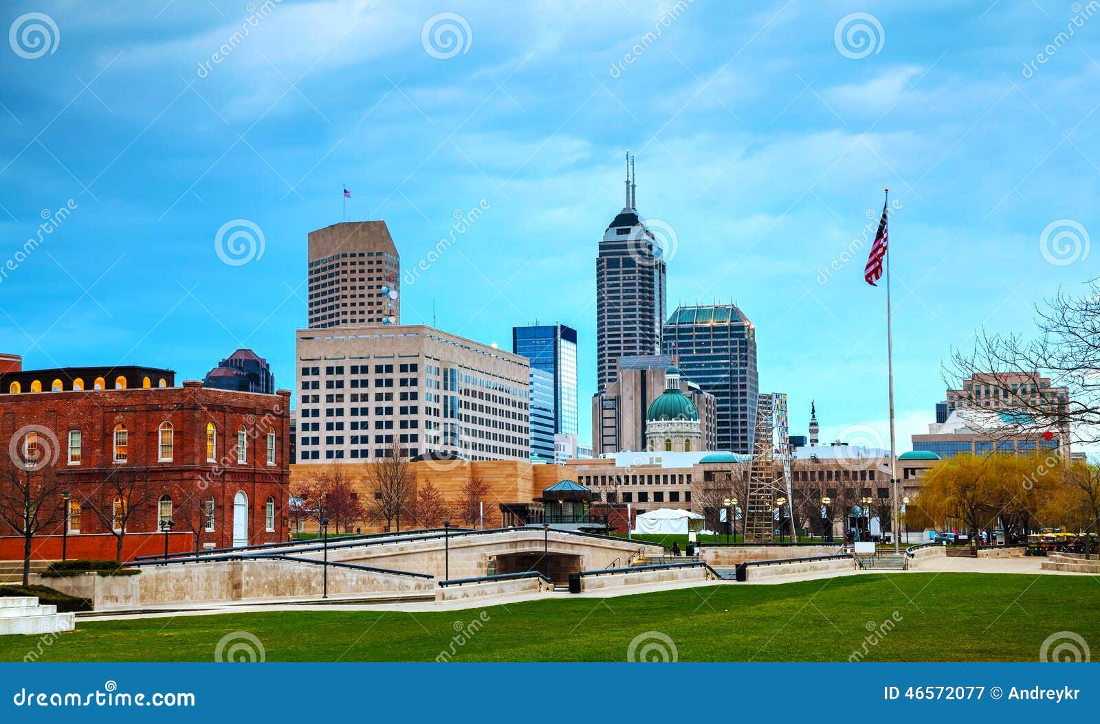 Downtown of Indianapolis stock image. Image of destinations 46572077