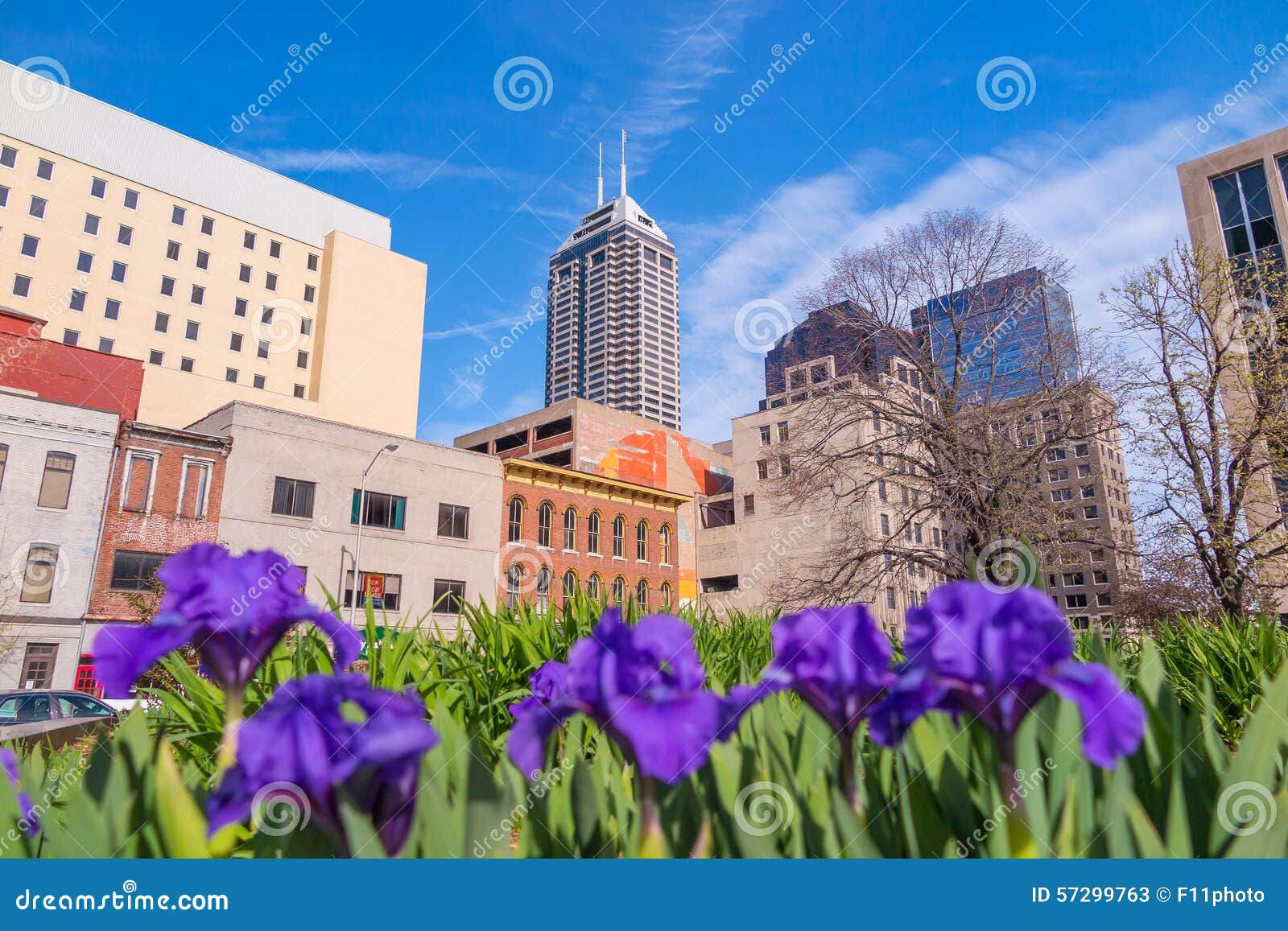 Downtown Indianapolis Skyline Stock Image Image of scenic, modern
