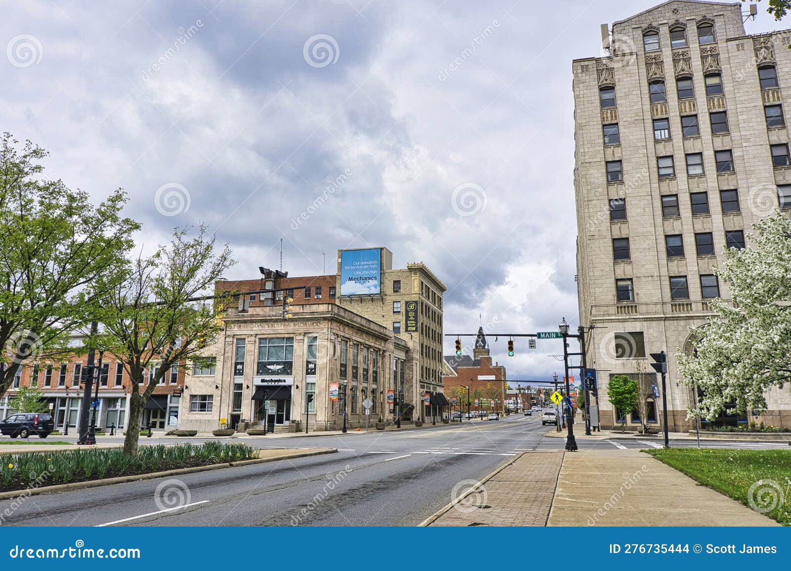 Downtown Mansfield Ohio USA 2023 Editorial Stock Image - Image of