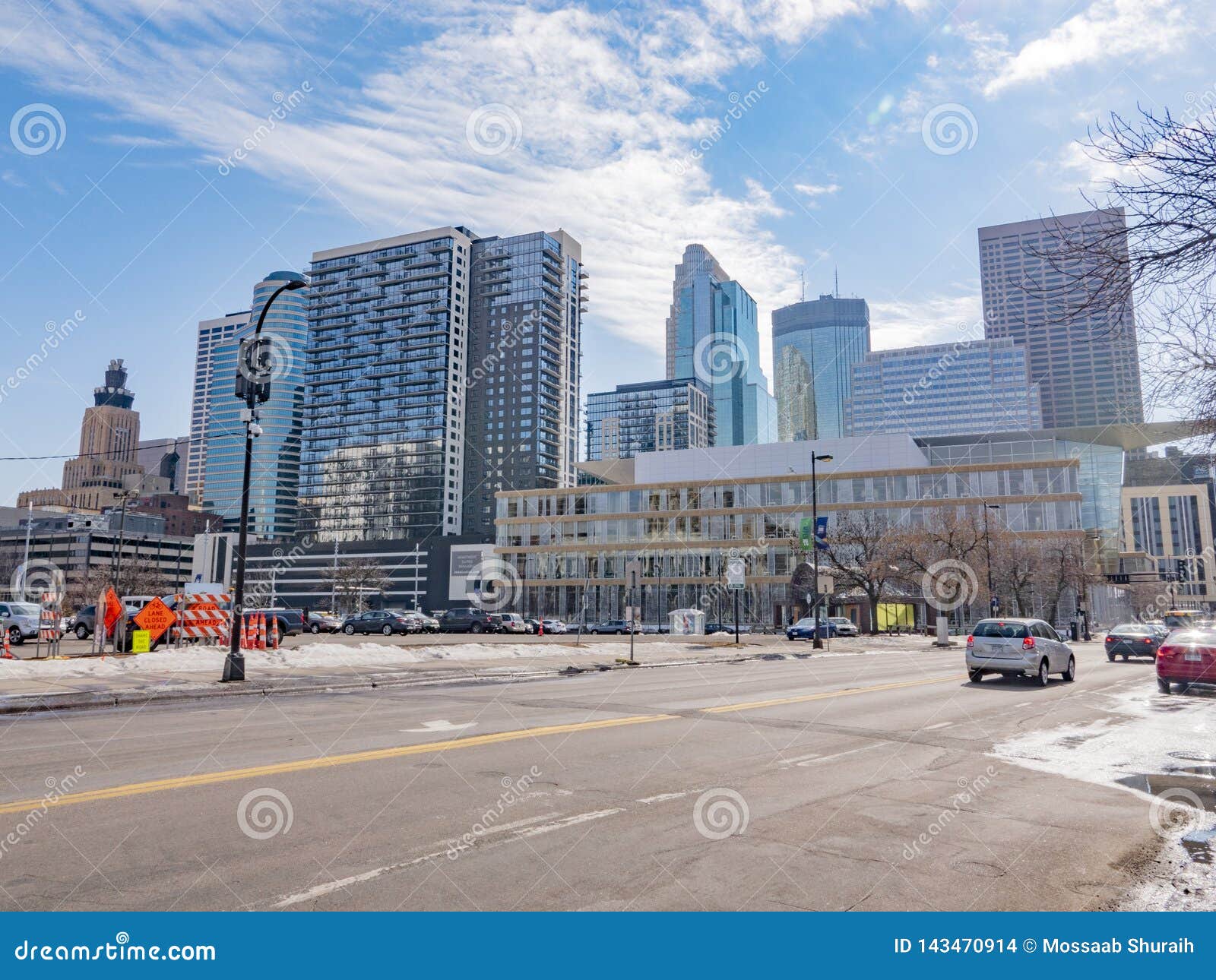 Minneapolis, Minnesota, March,19,2019. Downtown Minneapolis, during Day