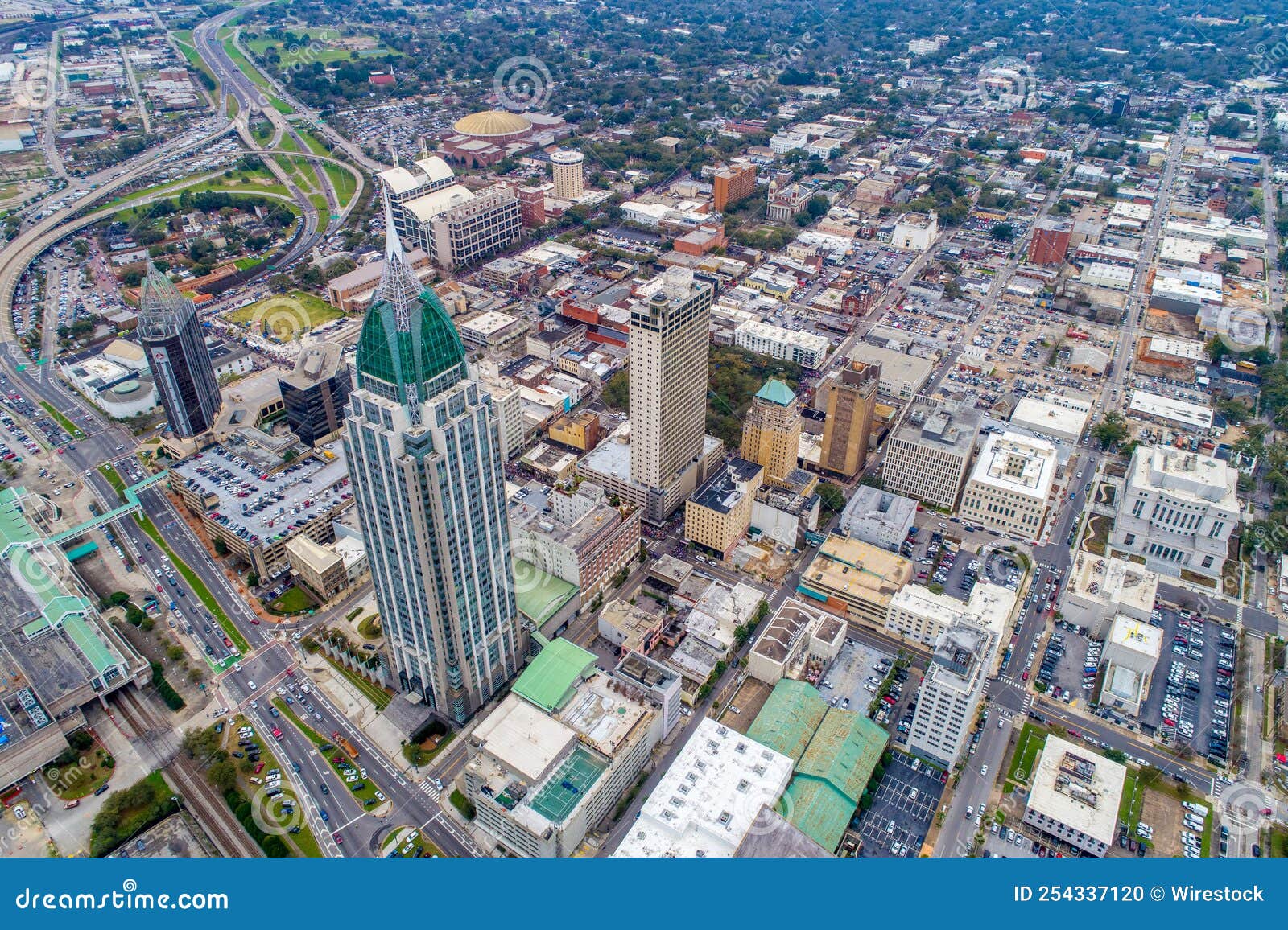 Downtown Mobile, Alabama Waterfront Editorial Image Image of city
