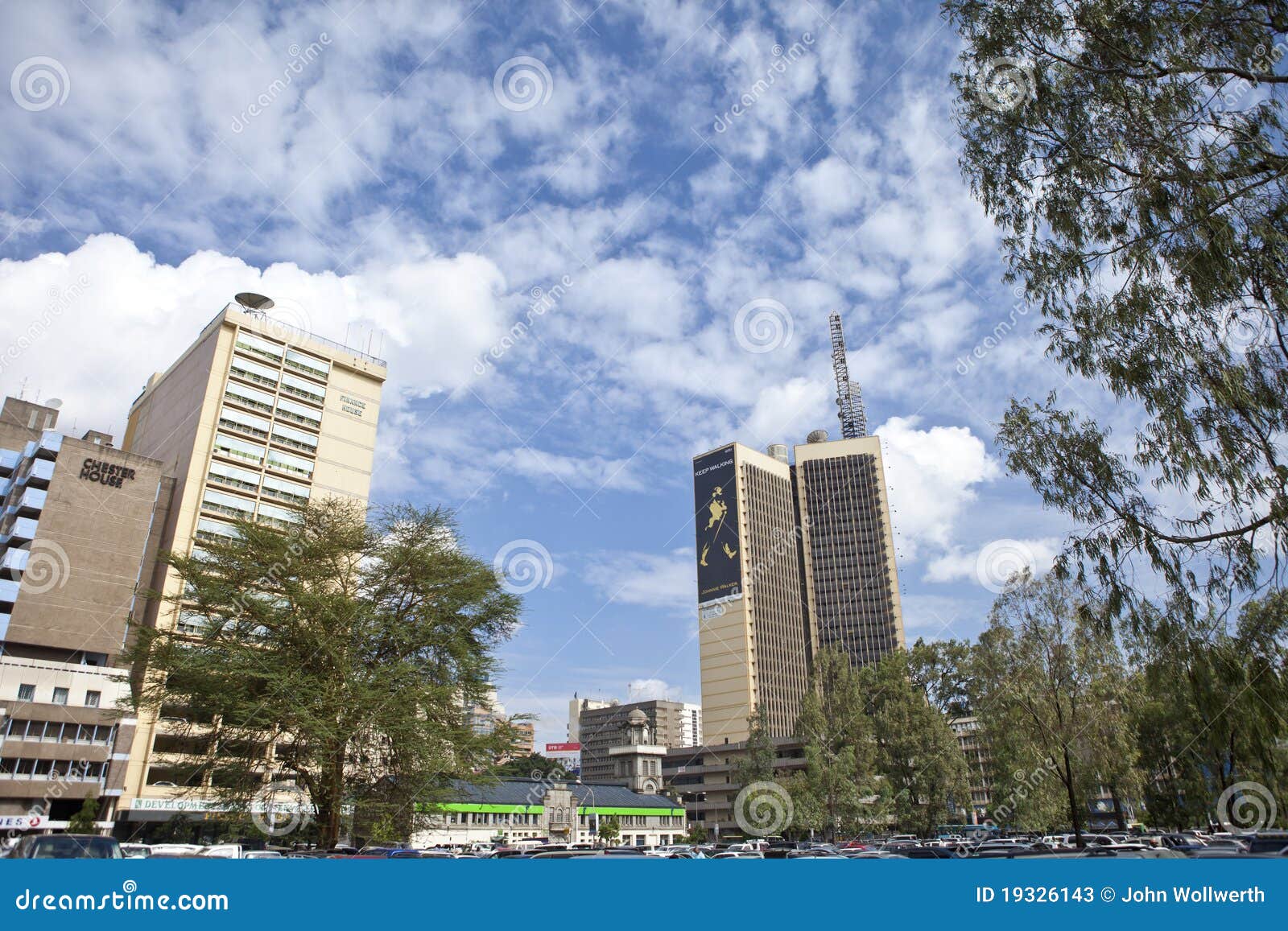 Downtown nairobi editorial stock photo. Image of architecture 19326143