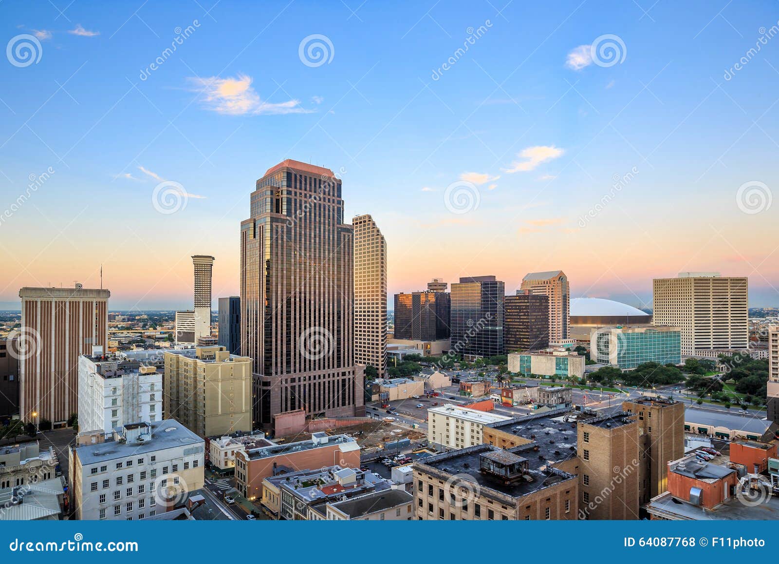 downtown in new orleans, louisiana, usa