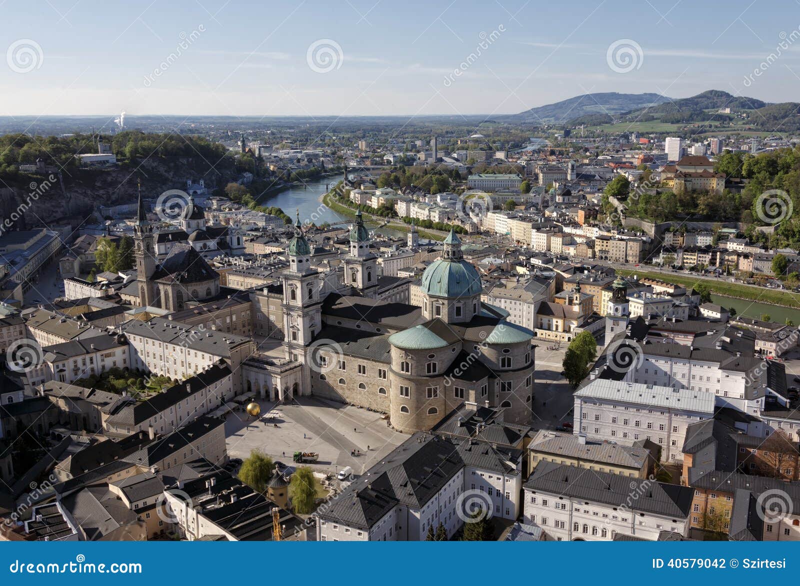The downtown of Salzburg stock photo. Image of city, dome - 40579042