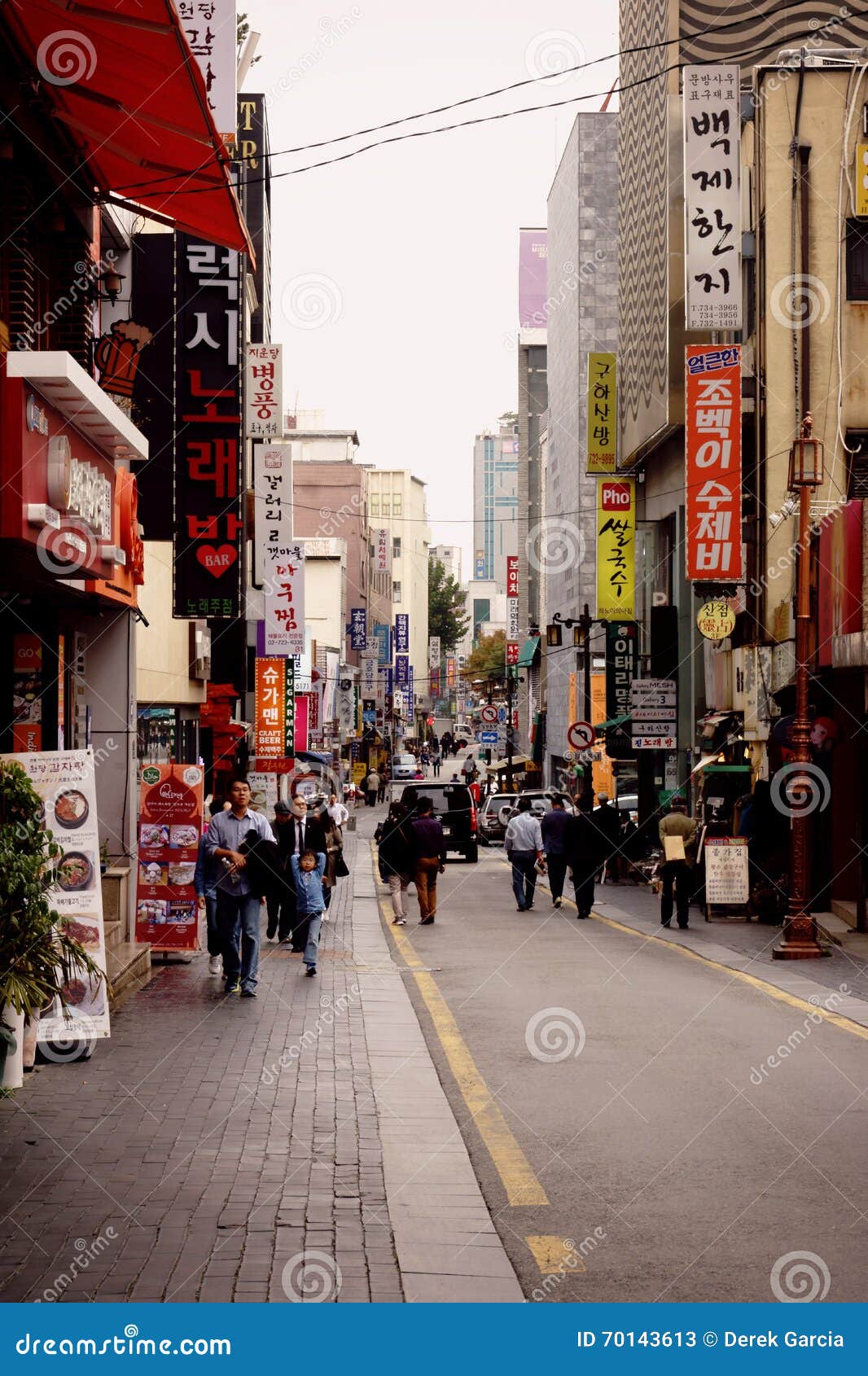 Downtown Seoul Korea Market Street Editorial Stock Photo - Image of