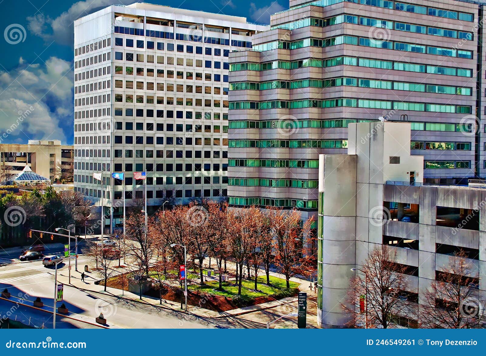 Downtown Stamford, Connecticut Stock Image Image of district