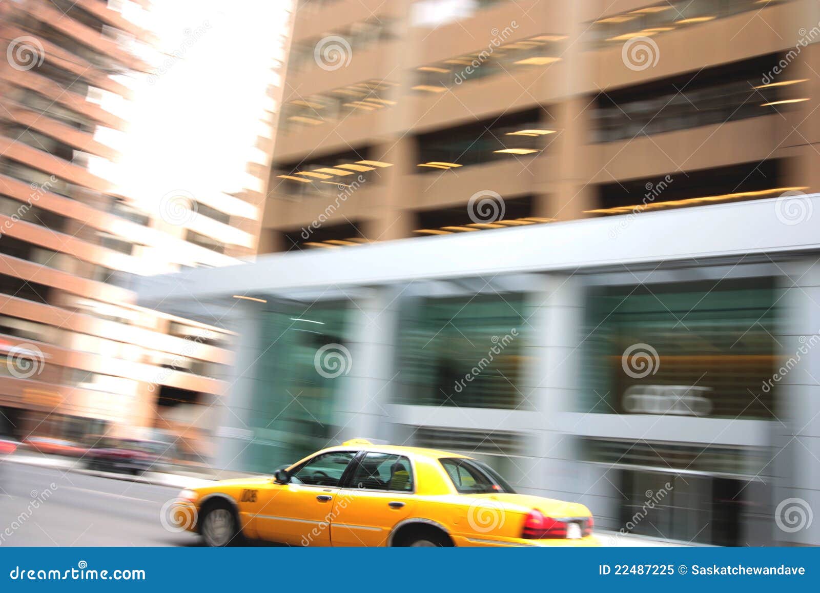 Downtown Taxi Cab stock image. Image of alberta, highrise 22487225