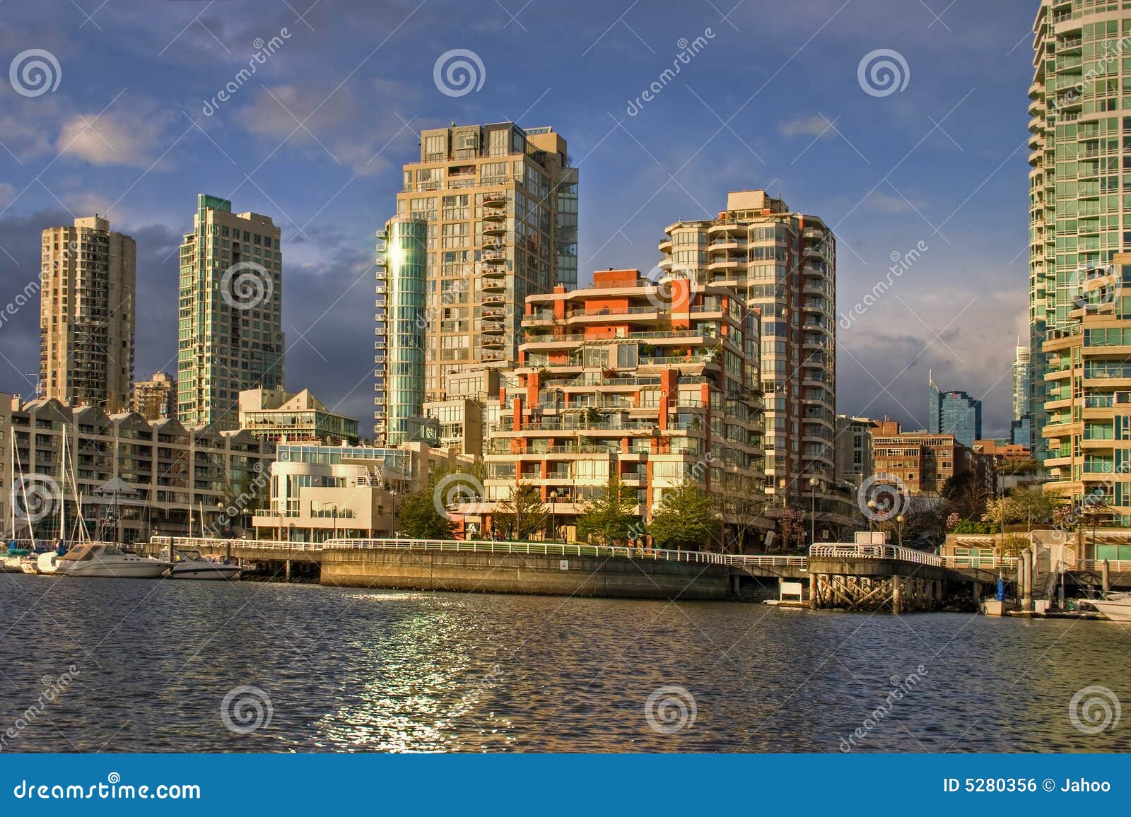Downtown Vancouver Condos at False Creek Stock Photo Image of