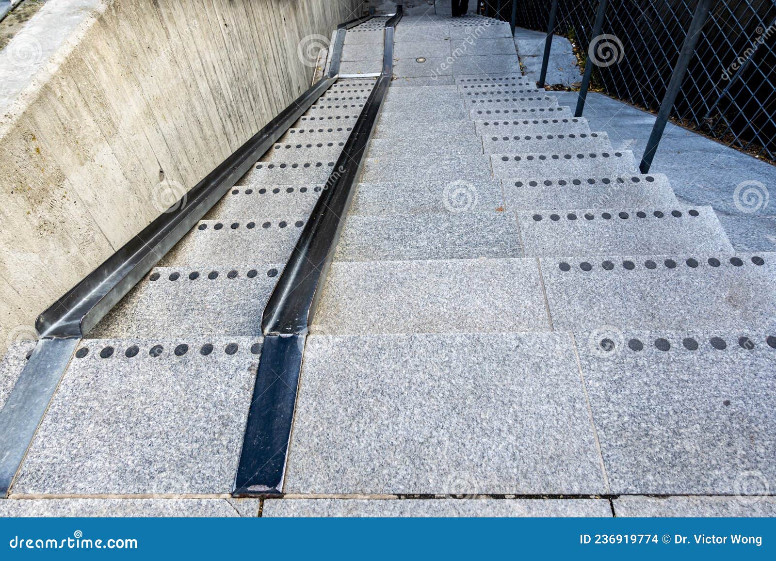 Downward Perspective View of a Public Stairwell Stock Photo - Image of ...