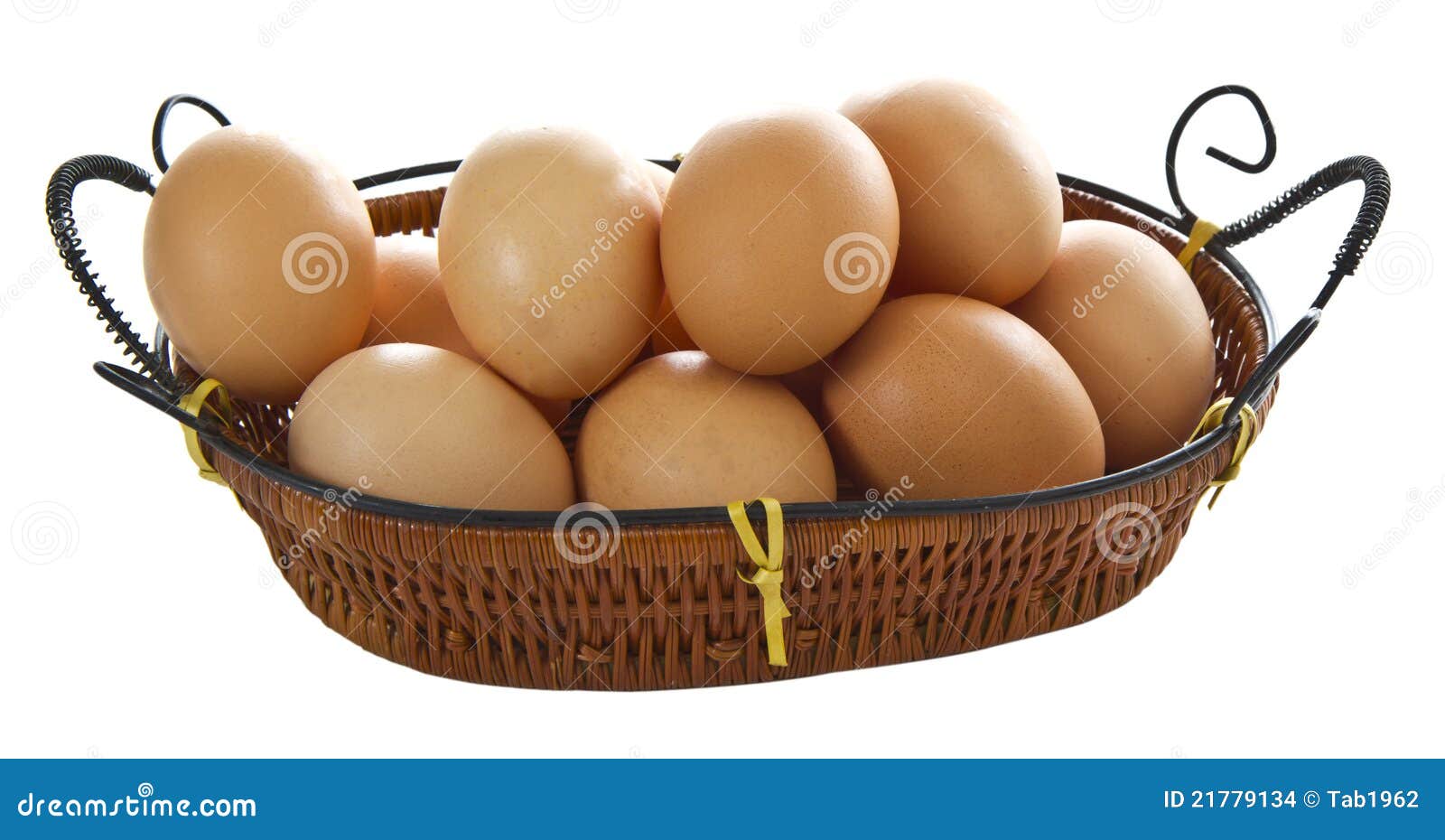 Dozen Organic Eggs in Basket Stock Photo Image of healthcare, meal 21779134