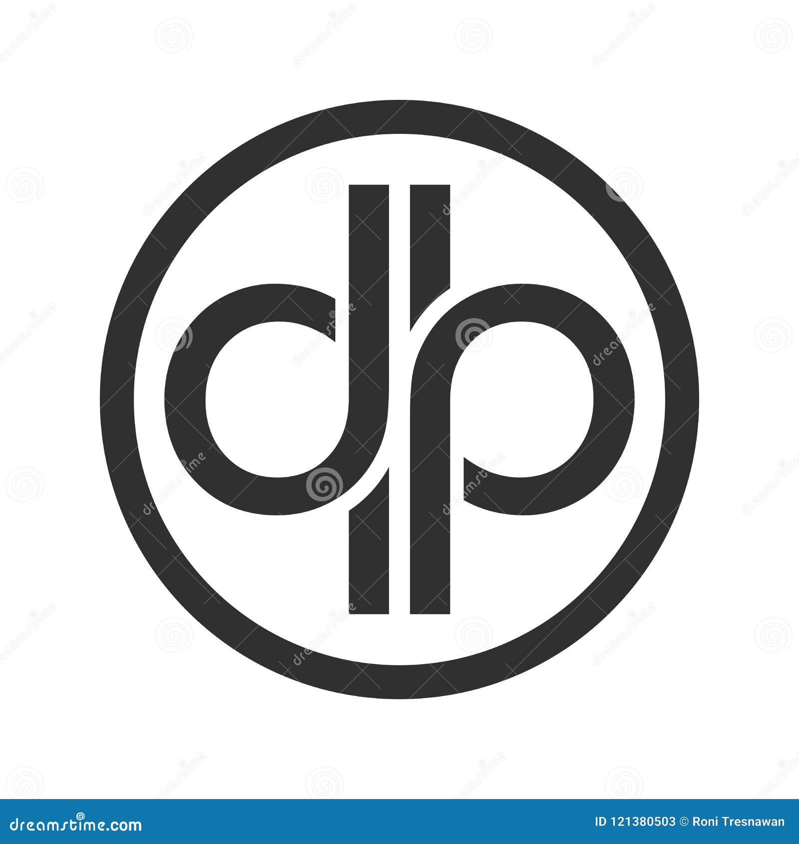 dp initials custom unlimited circular  logo 