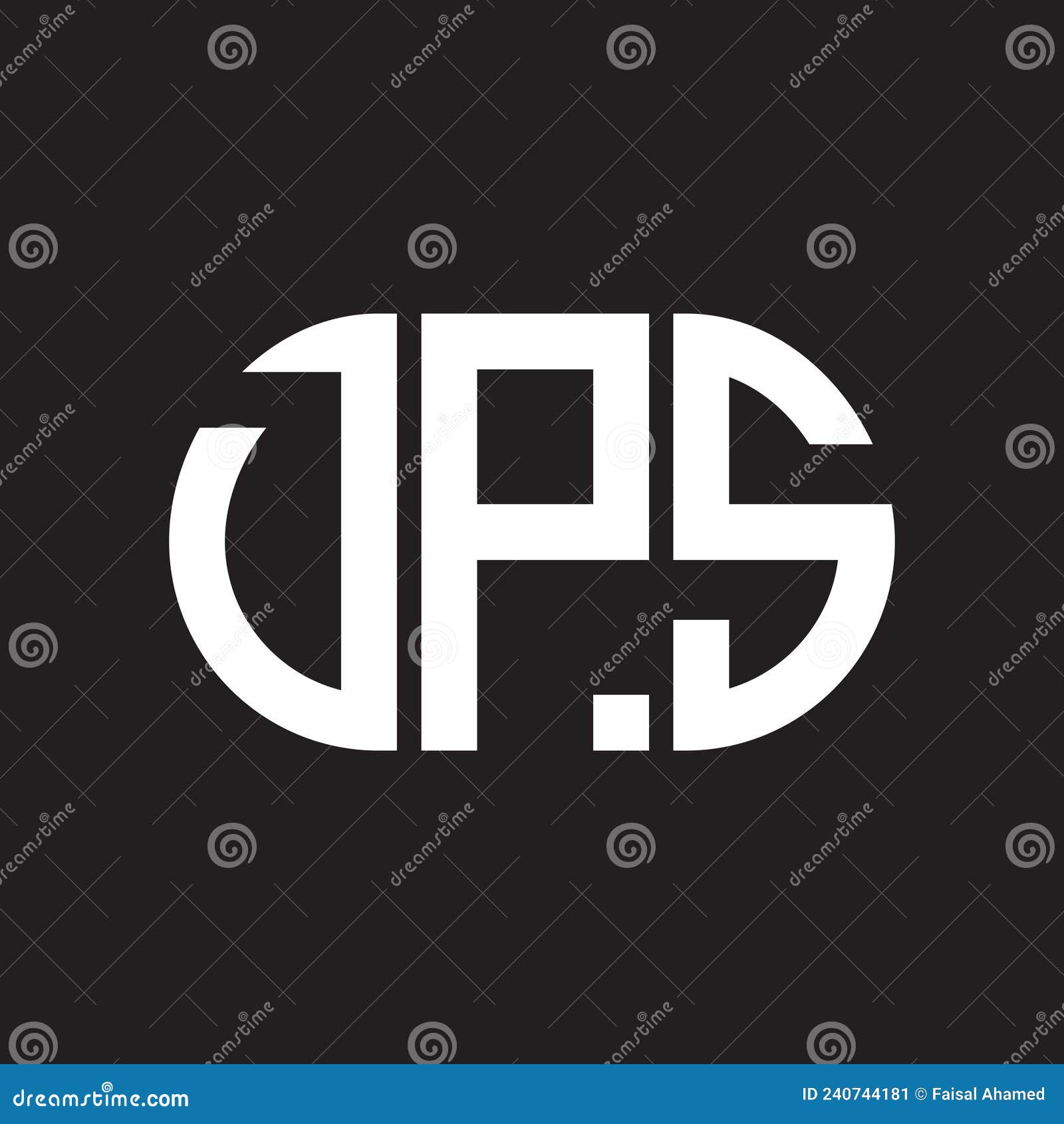DPS Letter Logo Design On Black Background. DPS Creative Initials