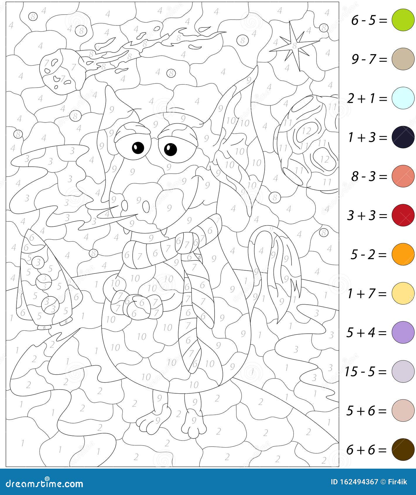 Drole Dessin Anime Extraterrestre Et Fusee Spatiale A La Surface D Une Planete Couleur Par Nombre De Jeux Educatifs Illustration De Vecteur Illustration Du Educatifs Couleur 162494367