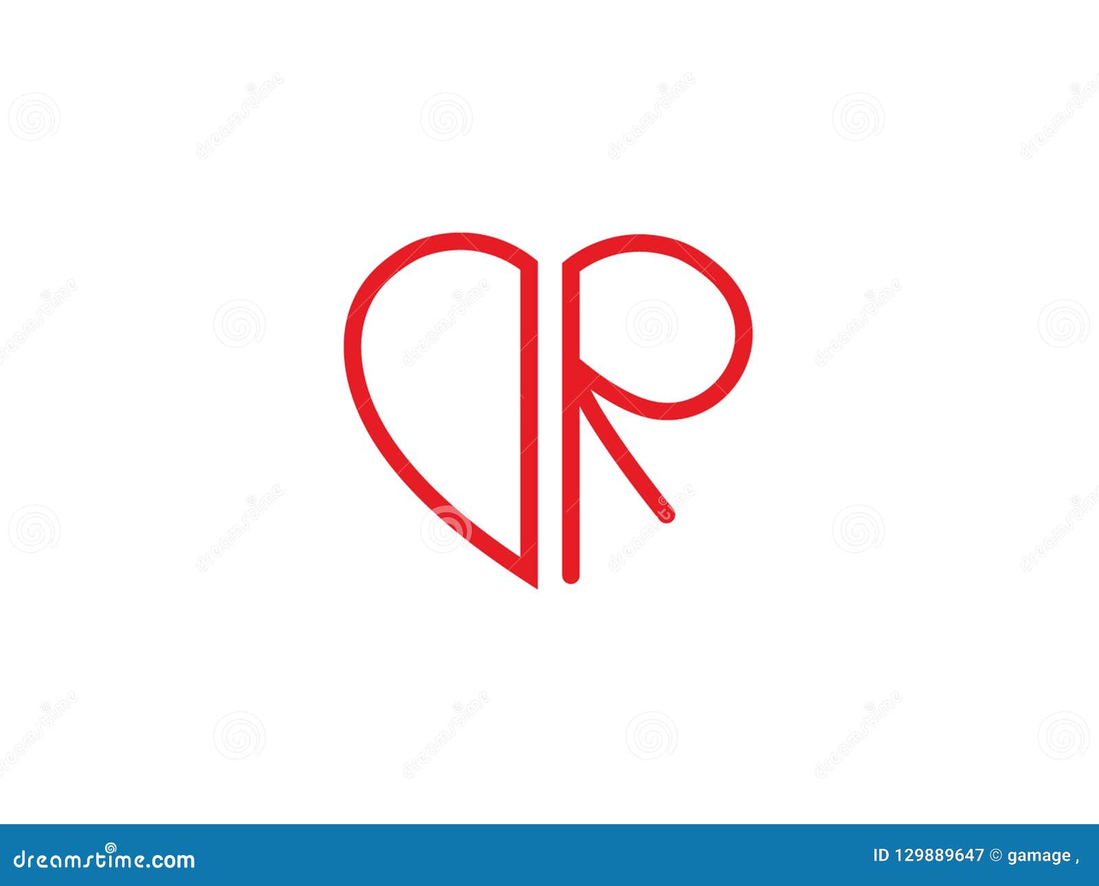 Initial Logo Letter ZN With Heart Shape Red Colored, Logo Design