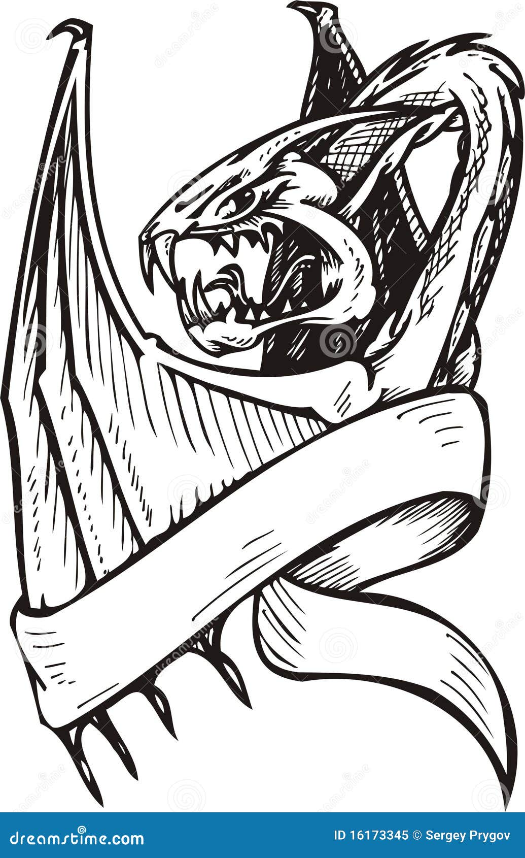 Drache-Schablone. vektor abbildung. Illustration von schwarzes - 16173345