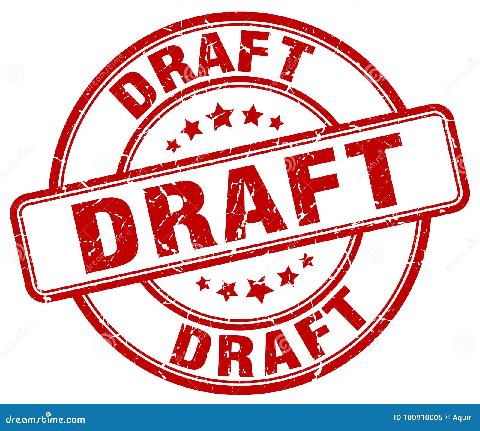 Draft stamp stock vector. Illustration of vintage, white - 100910005