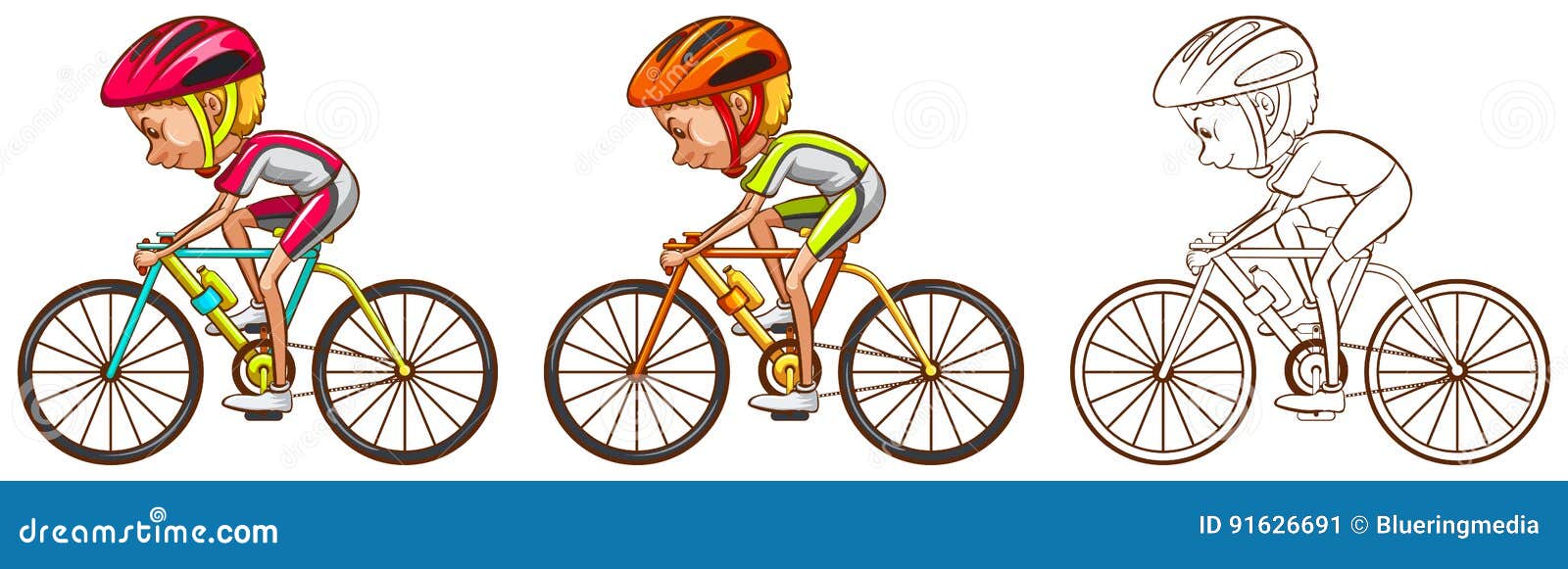 Drafting Character for Cyclist Stock Vector Illustration of leisure