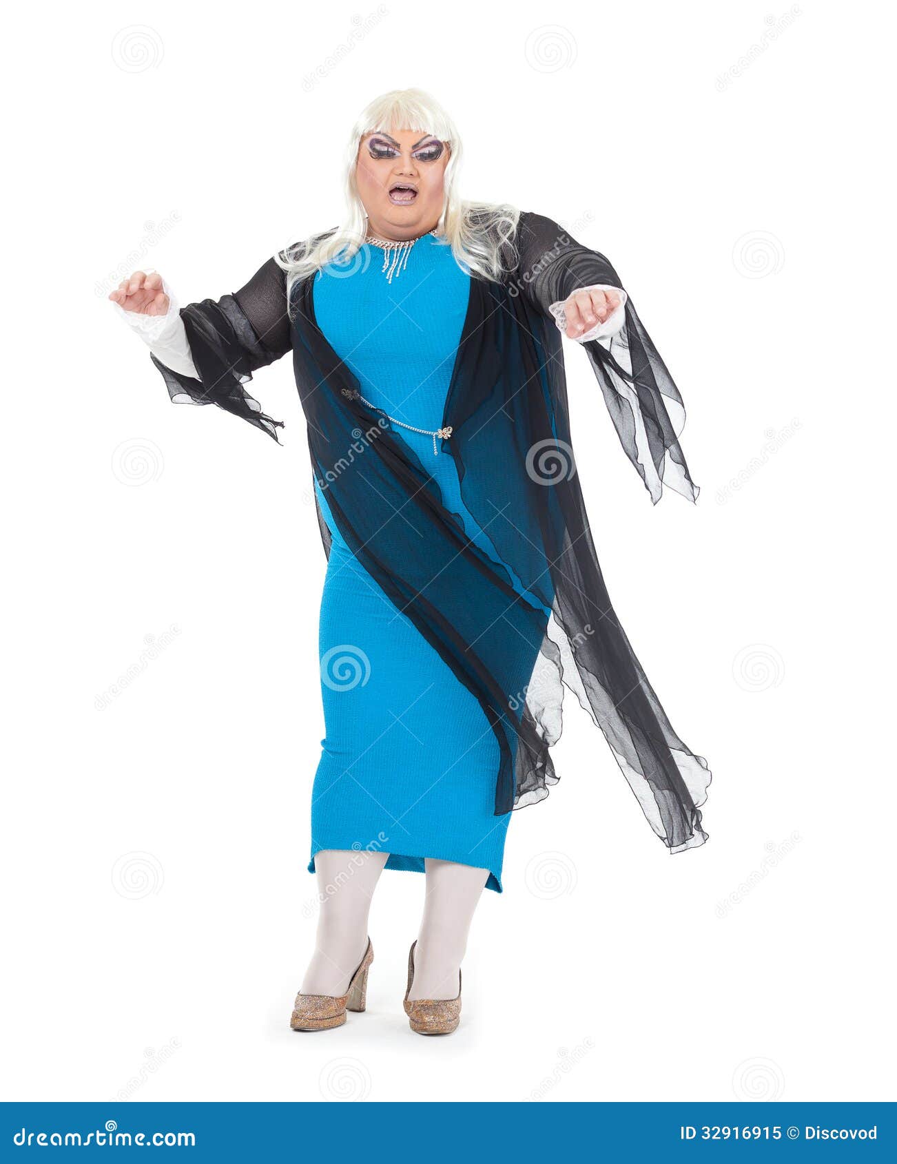 Drag Queen Dressed As a Female Singer Stock Image - Image of animated ...