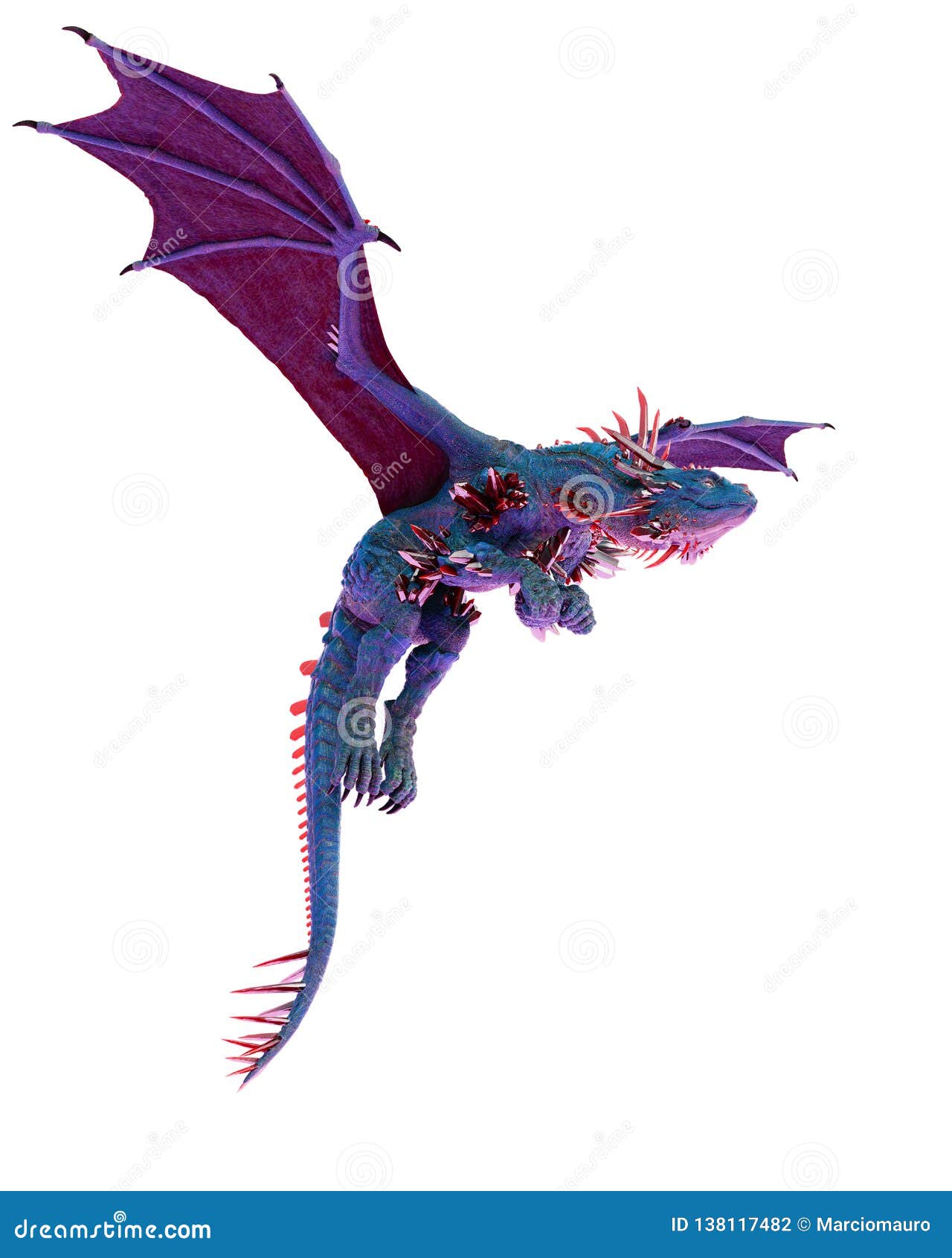 dragon bleu blanc rouge