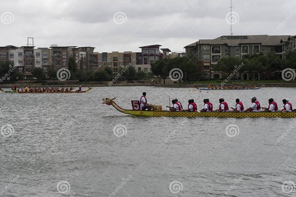 Dragon Boat Festival, Lake Carolyn, Las Colinas, Texas Editorial