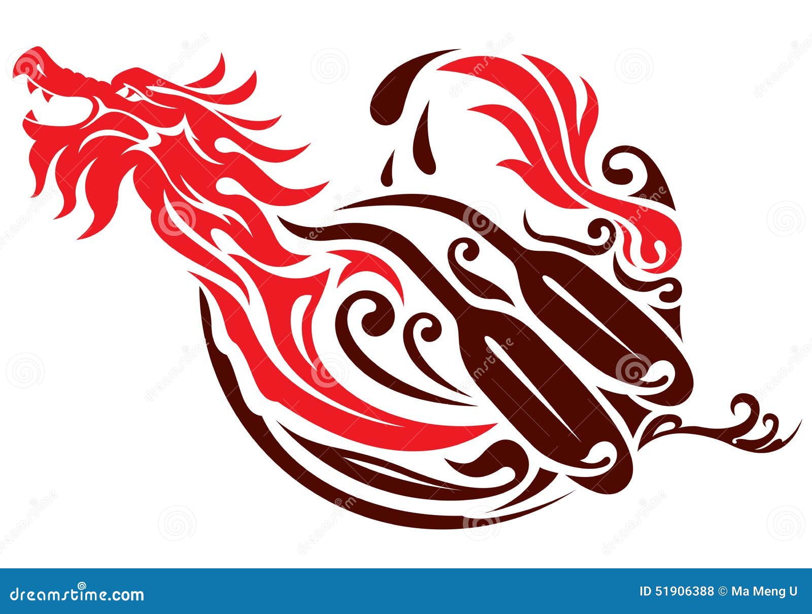 dragon boat graphic design stock vector. illustration of