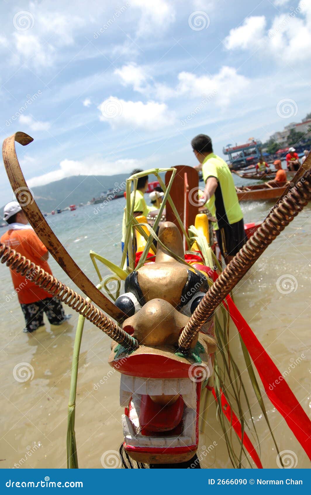 Dragon boat head stock photo. Image of boat, china, colorful 2666090