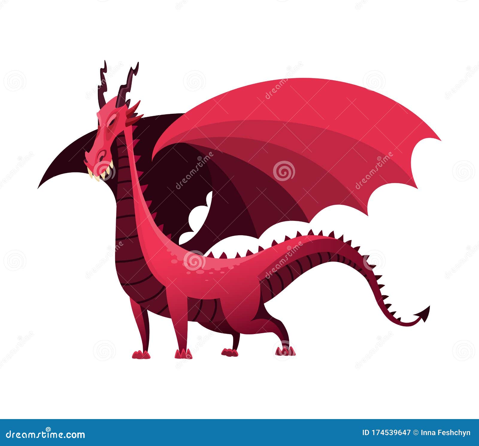 Dragon Cartoon Vector. Cute Dino Character, Baby Dinosaur for Kids Stock  Vector - Illustration of dragon, cruel: 174539647
